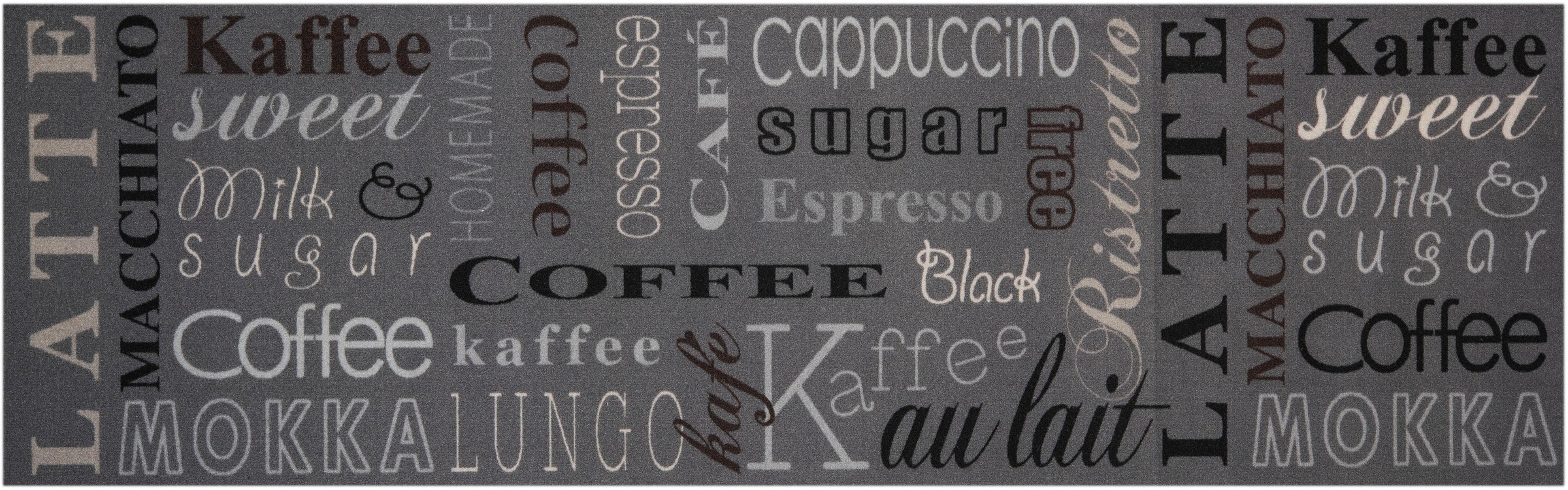 Image of Zala Living Küchenläufer »Coffee Choice«, rechteckig, 5 mm Höhe, Kurzflor, rutschhemmend, Teppich-Läufer, Waschbar, Kaffee Design, Strapazierfähig, Pflegeleicht, Küche, Schriftzug bei Ackermann Versand Schweiz