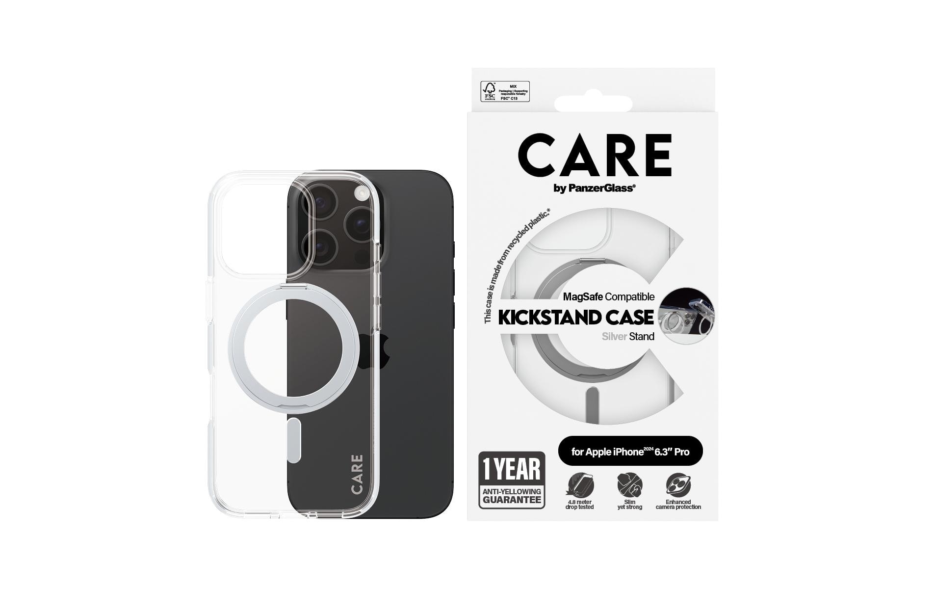 CARE by PanzerGlass Backcover »Feature Kickstand iPhone 16 Pro«, iPhone 16 Pro