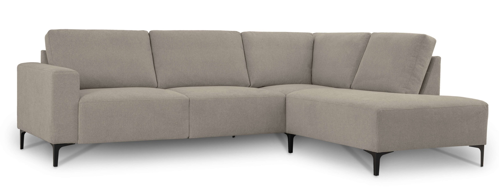 Home affaire Ecksofa »Tournon, L-Form, Breite 256 cm, Webstoff, Chenille«, Designsofa im nordischen Stil, Wellenunterfederung, Metallfüsse