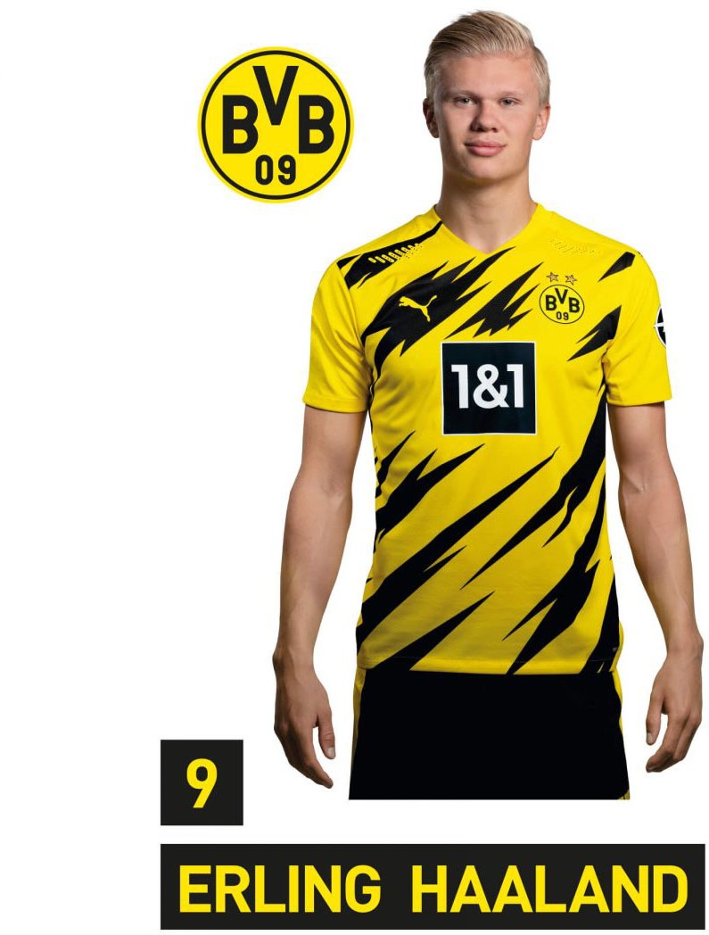 Image of Wall-Art Wandtattoo »BVB Haaland Portrait 2020/2021«, (1 St.) bei Ackermann Versand Schweiz