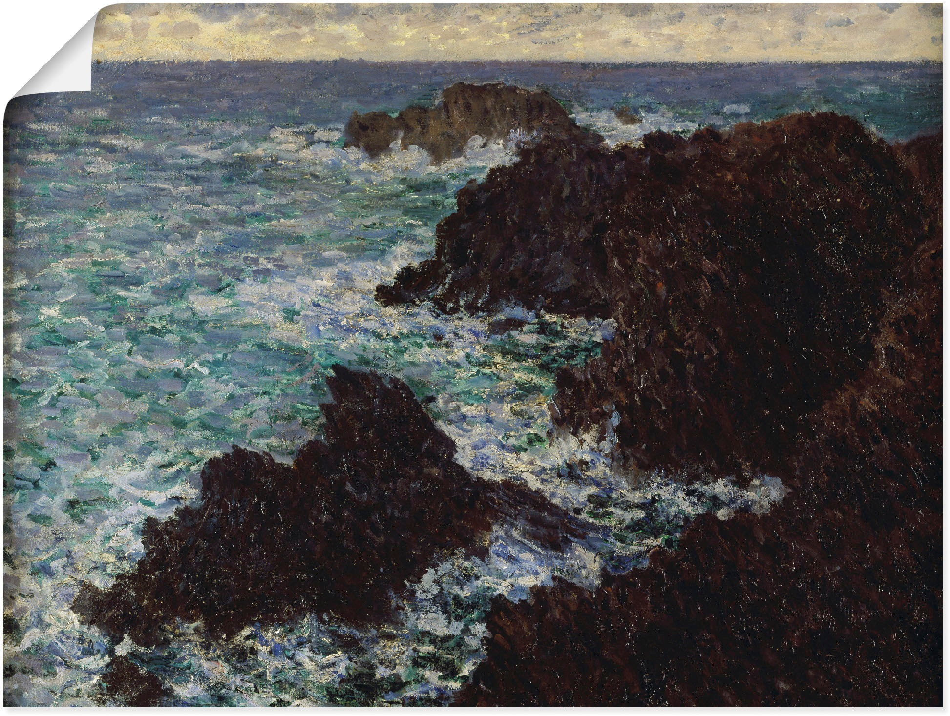 Image of Artland Wandbild »Felsen an der Côte Sauvage der Belle-Ile«, Küste, (1 St.), in vielen Grössen & Produktarten -Leinwandbild, Poster, Wandaufkleber / Wandtattoo auch für Badezimmer geeignet bei Ackermann Versand Schweiz