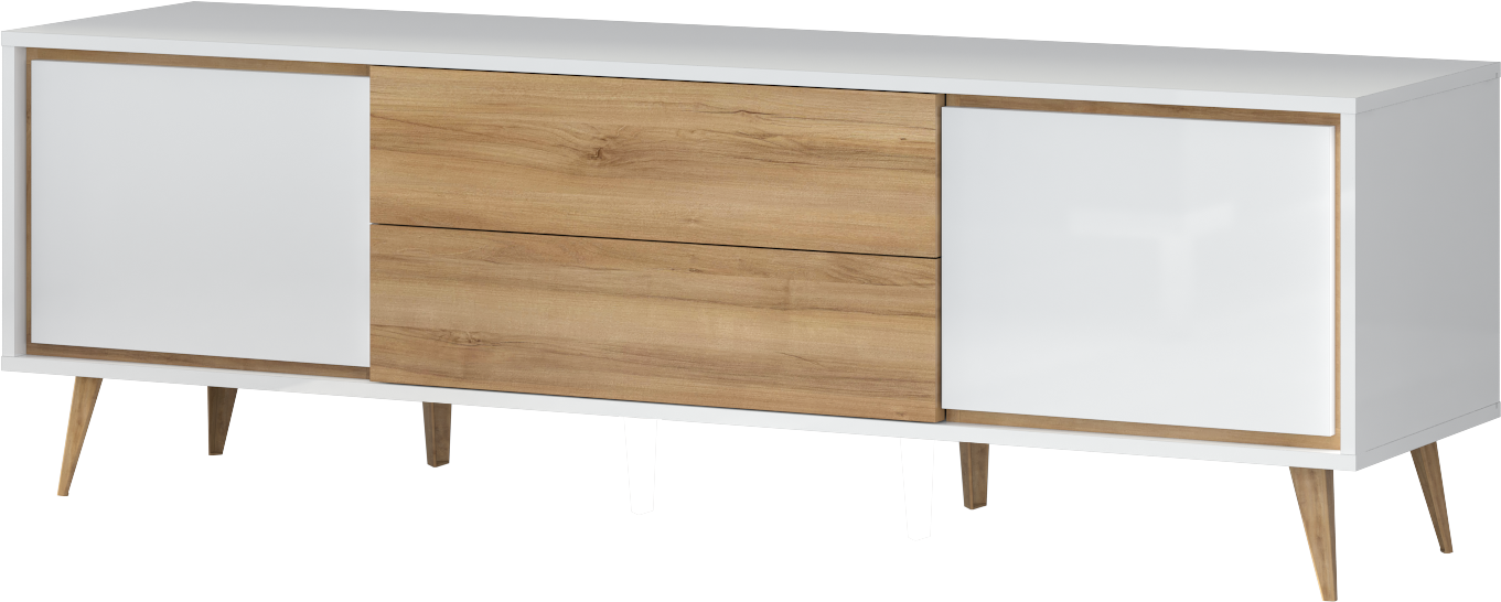 Image of GOODproduct TV-Board "Vida" (H/B/T): 58/180/47cm, UV lackiert, hochglänzend, Soft-Close und Push-to-open Funktion