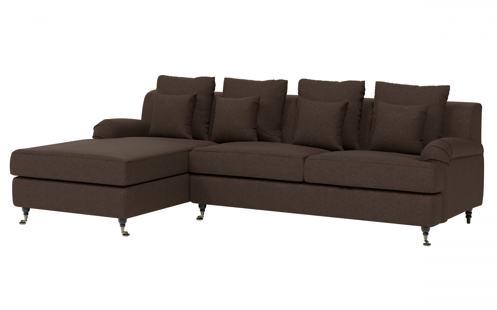 Guido Maria Kretschmer Home&Living Ecksofa »NORIN L-Form«, zwei Fussarten: vorne - Rollen, hinten - Holzfüsse