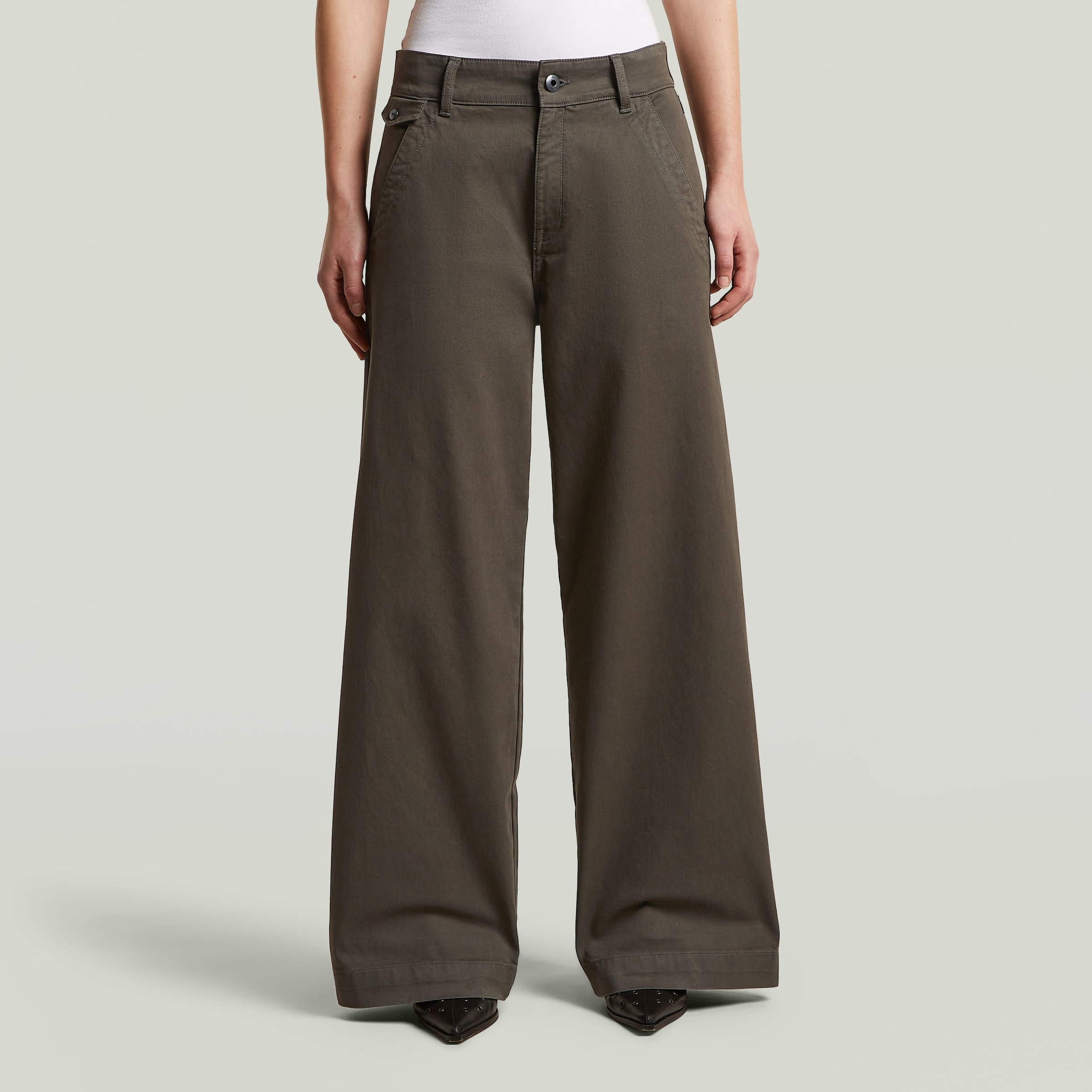 Image of G-STAR Chinohose "Helsinki Chino wmn" mit weitem Bein, Regular Fit