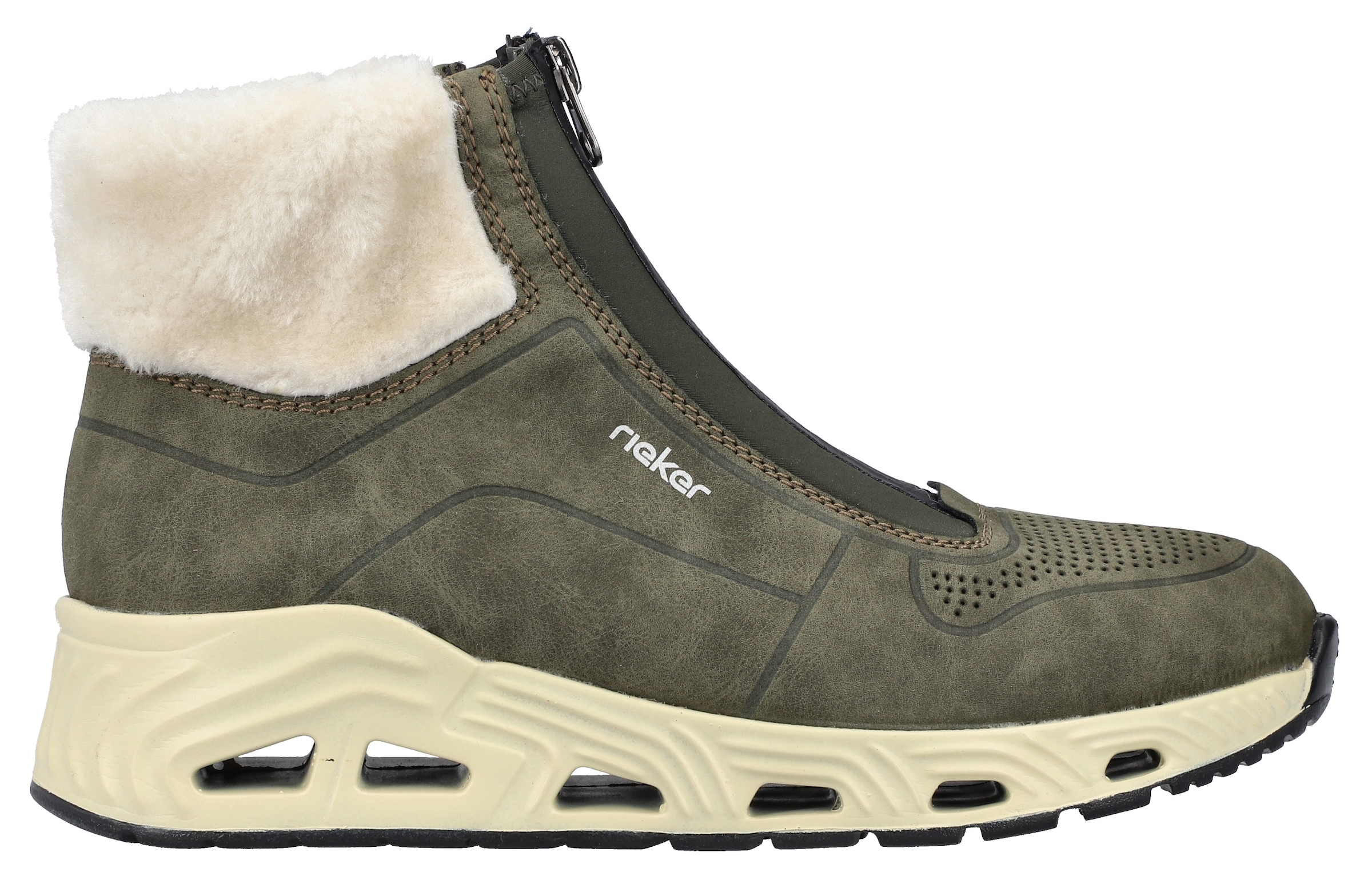 Rieker Sneaker, Freizeitschuh, Schlupfboots mit Vorder-Reissverschluss