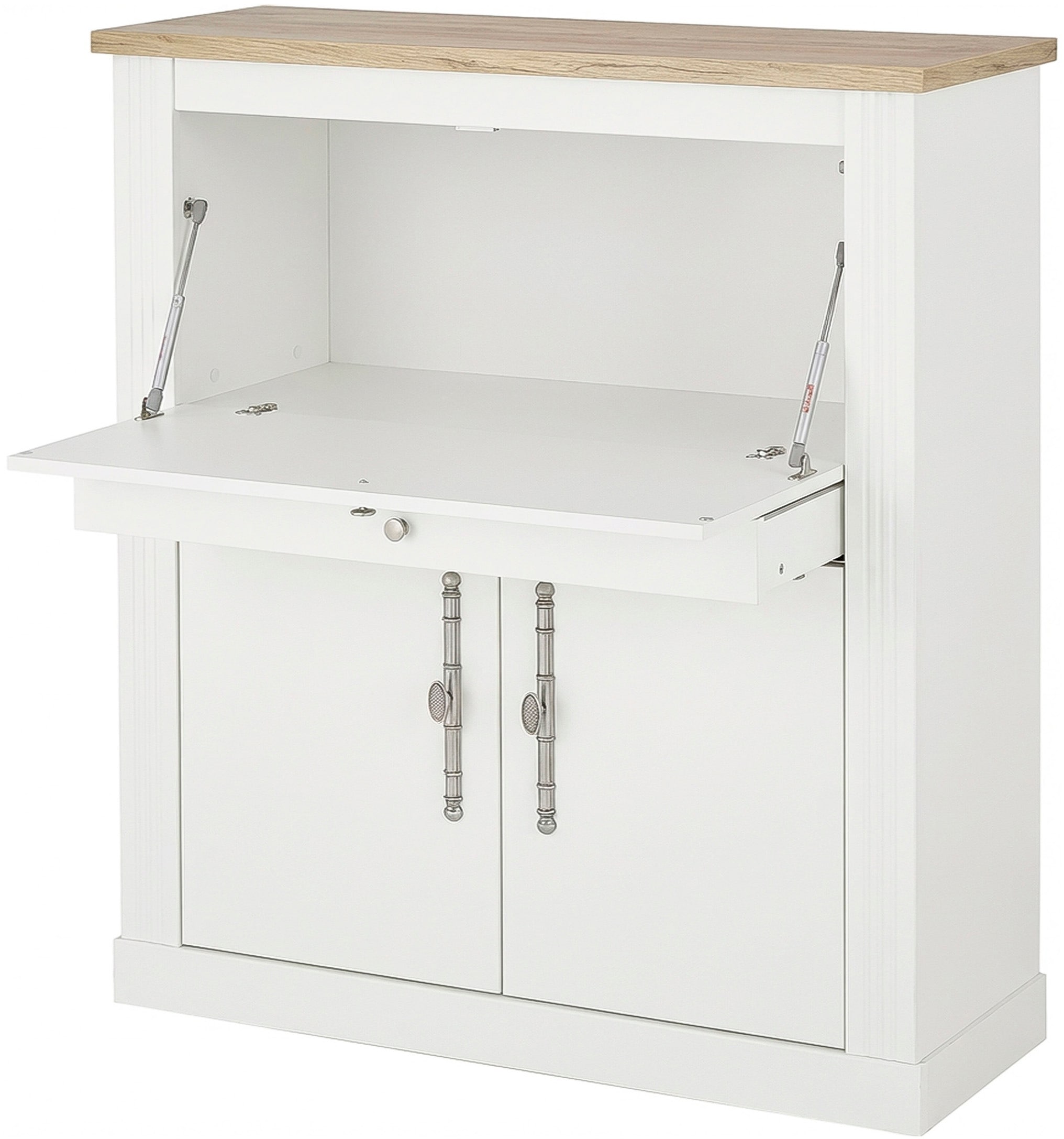 GOODproduct Sekretär »Westminster, PC-Schrank mit klappbarer Tischplatte, Schreibtisch« Home-Office-Schreibtisch, Monitor-/Laptopfach, mit Kabelkanal