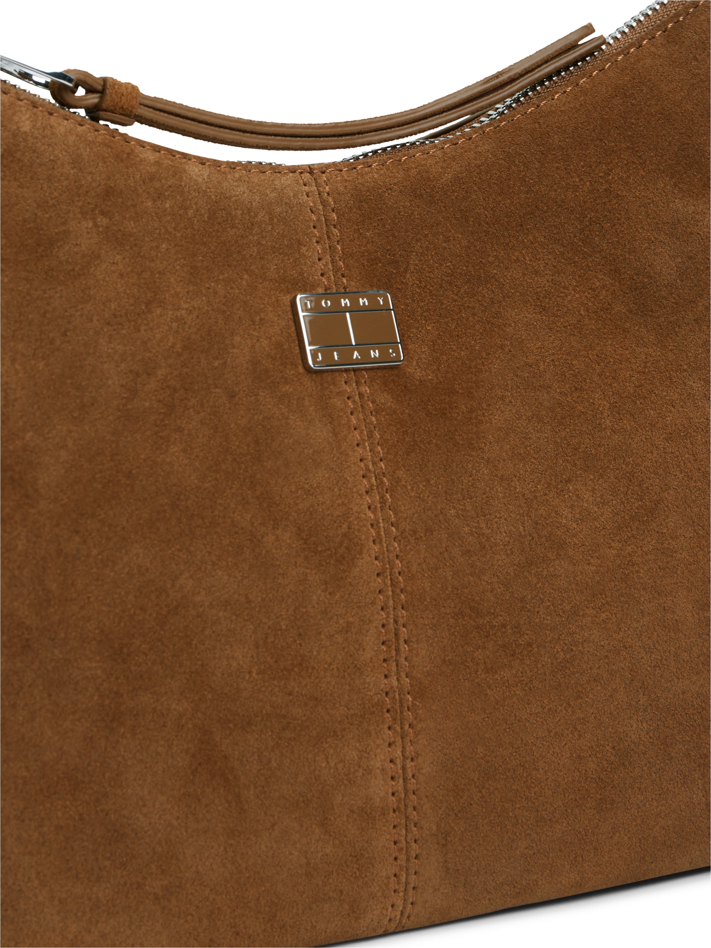 Tommy Jeans Sac à bandoulière »TJW SLOUCHY SUEDE SHOULDER BAG« sac de transport, sac bandoulière, sac à main avec couture décorative