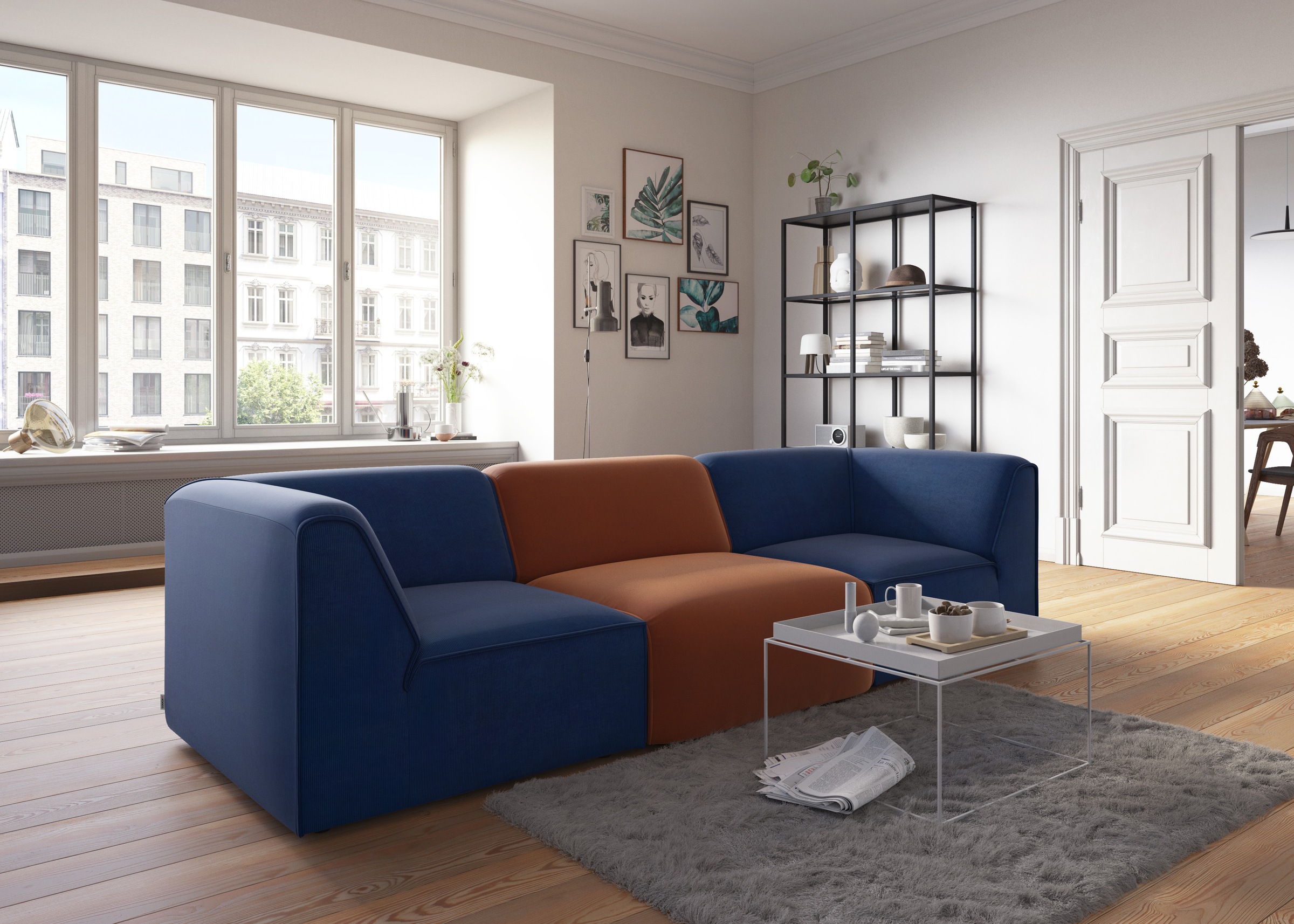 RAUM.ID Sessel »Merid Sofa-Mittelelement, Masse B/T/H: 84/97/46 cm«, als Modul oder separat verwendbar, für individuelle Zusammenstellung