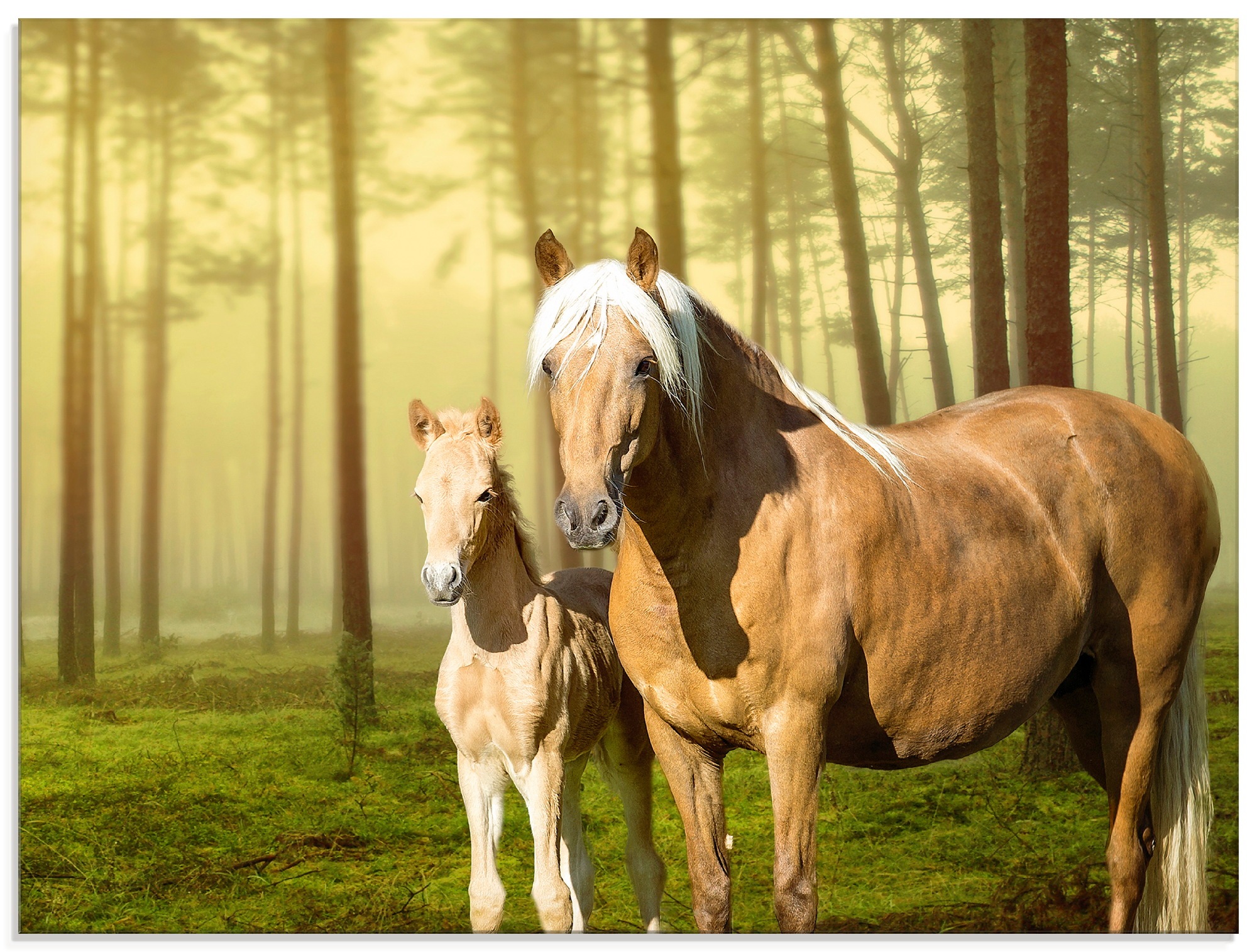 Image of Artland Glasbild »Pferde in den Feldern II«, Haustiere, (1 St.) bei Ackermann Versand Schweiz