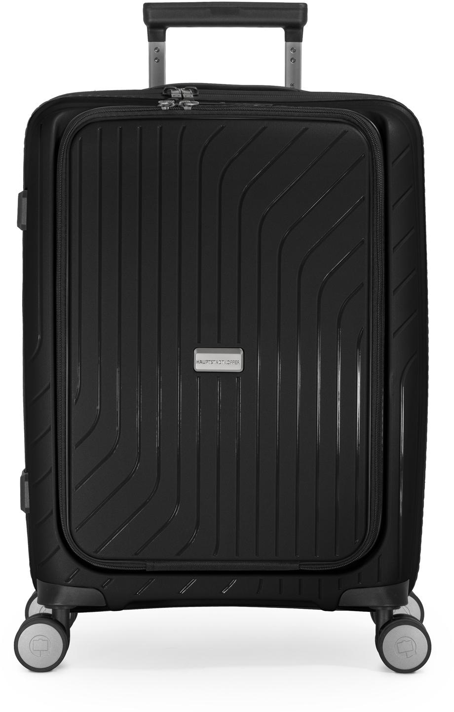 Image of Hauptstadtkoffer Hartschalen-Trolley »TXL, schwarz, 55 cm«, 4 Rollen, mit gepolstertem Laptopfach bei Ackermann Versand Schweiz