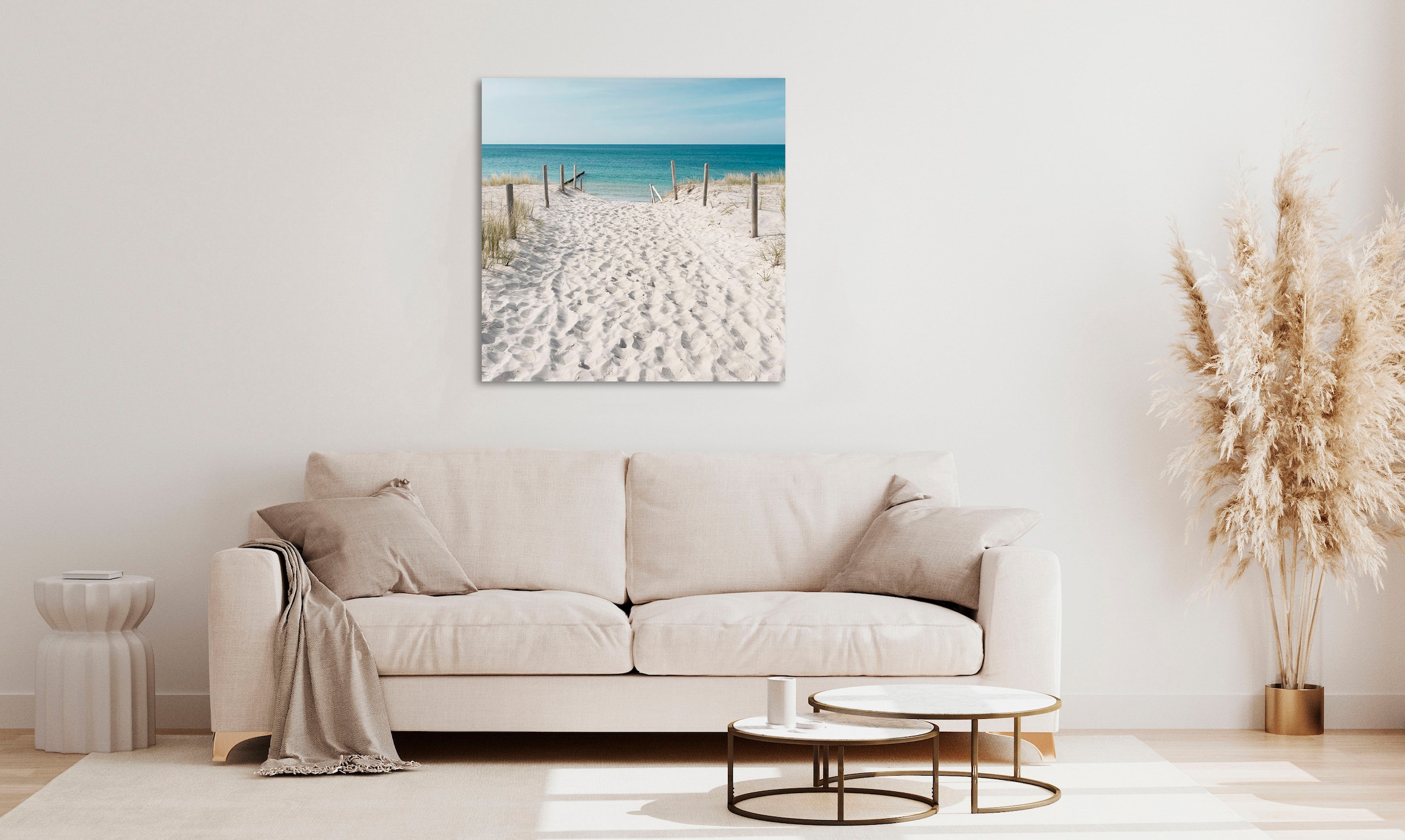 Image of queence Acrylglasbild "Ethos" Deutschland Düne Gräser Himmel Meer Meer Bilder Spa Strand 1 Stk. tlg. Fine Art-Print in Galeriequalität