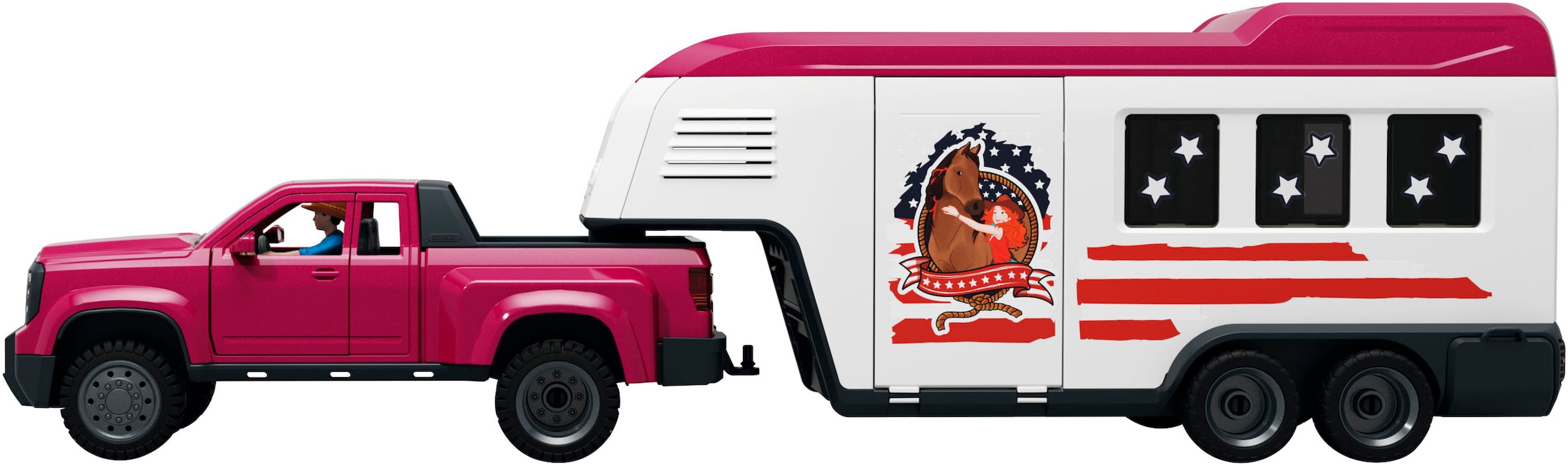 Schleich® Personnage de jeu »HORSE CLUB, Lakeside Truck mit Anhänger (42705)«