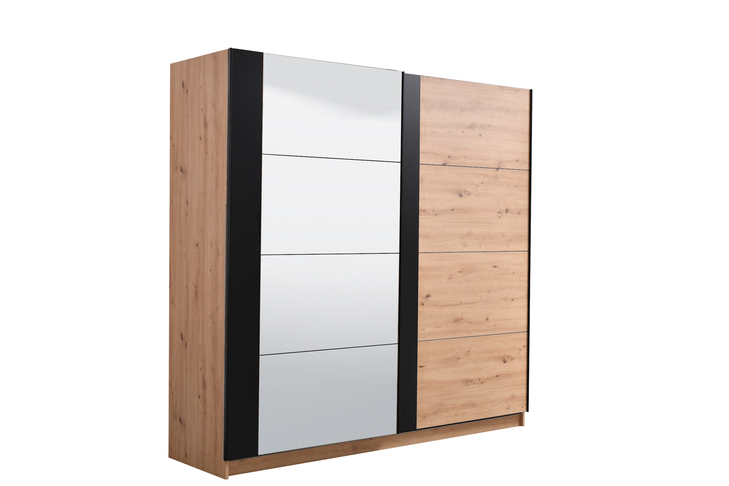 INOSIGN Schwebetürenschrank »Sardinia, Kleiderschrank mit Spiegel, Made in Europe«, viel Stauraum durch grosszügige Innenausstattung, 170 oder 262cm breit