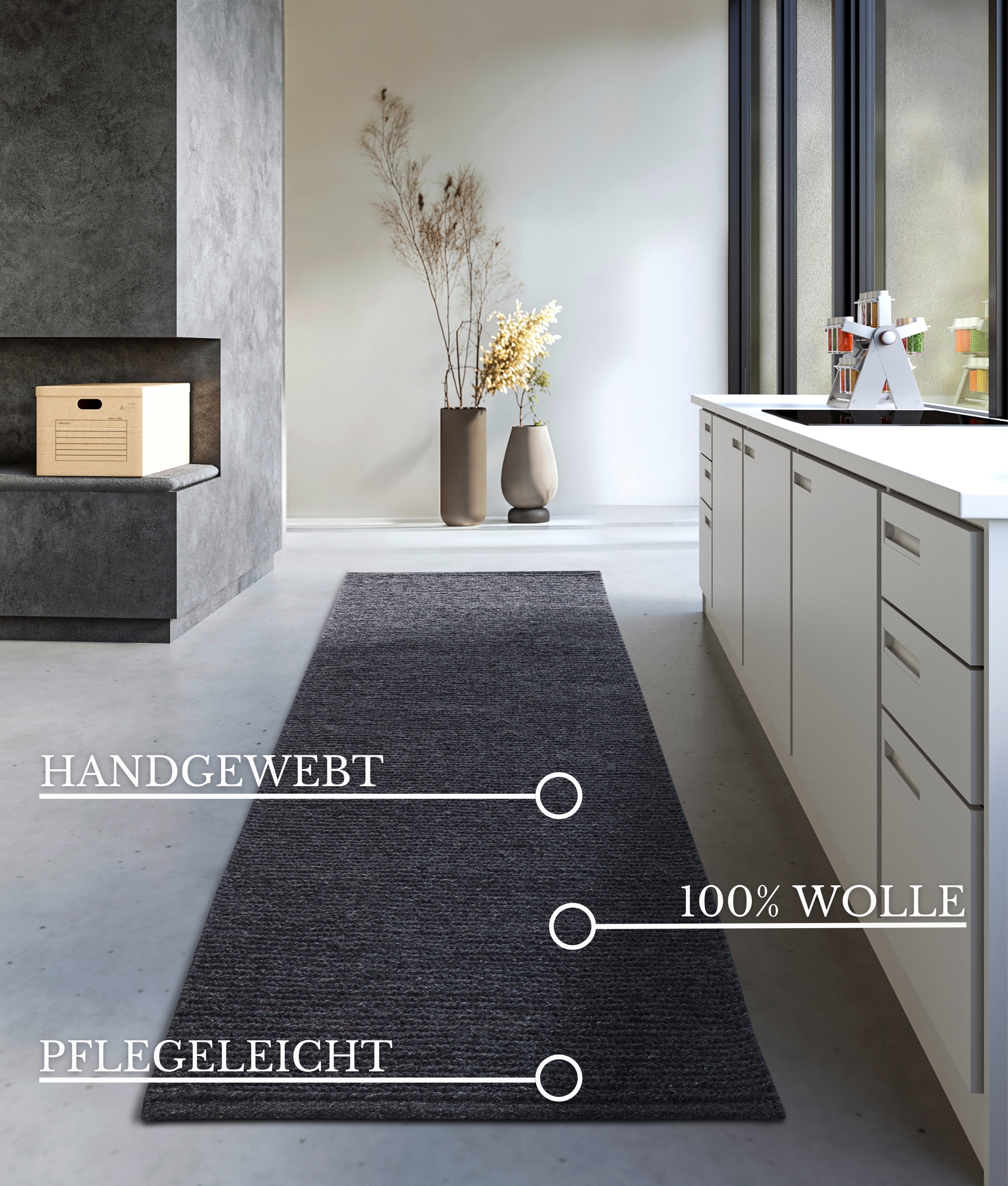 Villeroy & Boch Wollteppich »Francois«, rechteckig, 7 mm Höhe, in rund, oval, Läufer, handgewebt, Wolle, Wohnzimmer, Schlafzimmer