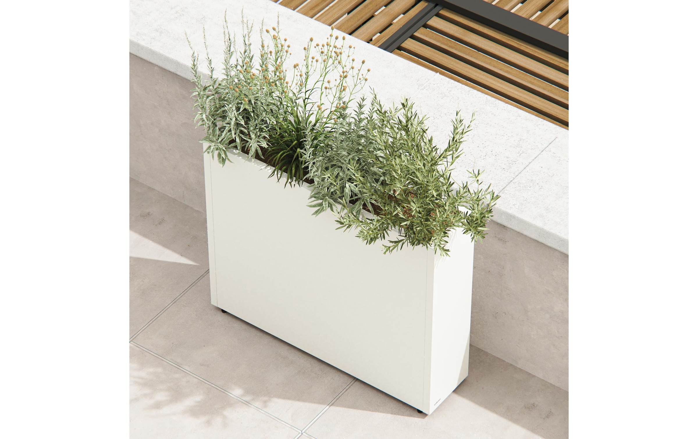 Herstera Garden Pflanzkübel »Raumteiler 25 Moon White«