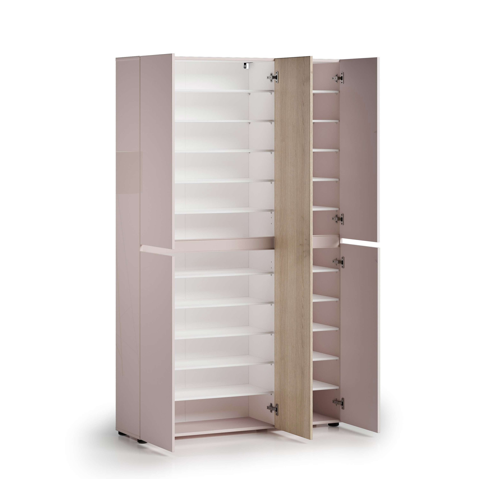 Home affaire Schuhschrank »LADY, Schuhkommode,Schuhmöbel,Schuhablage,Schuhregal« 20 Einlegeböden,24 Fächer,ca. 58 Paar Schuhe-Masse: B/T/H:120x34x200 cm