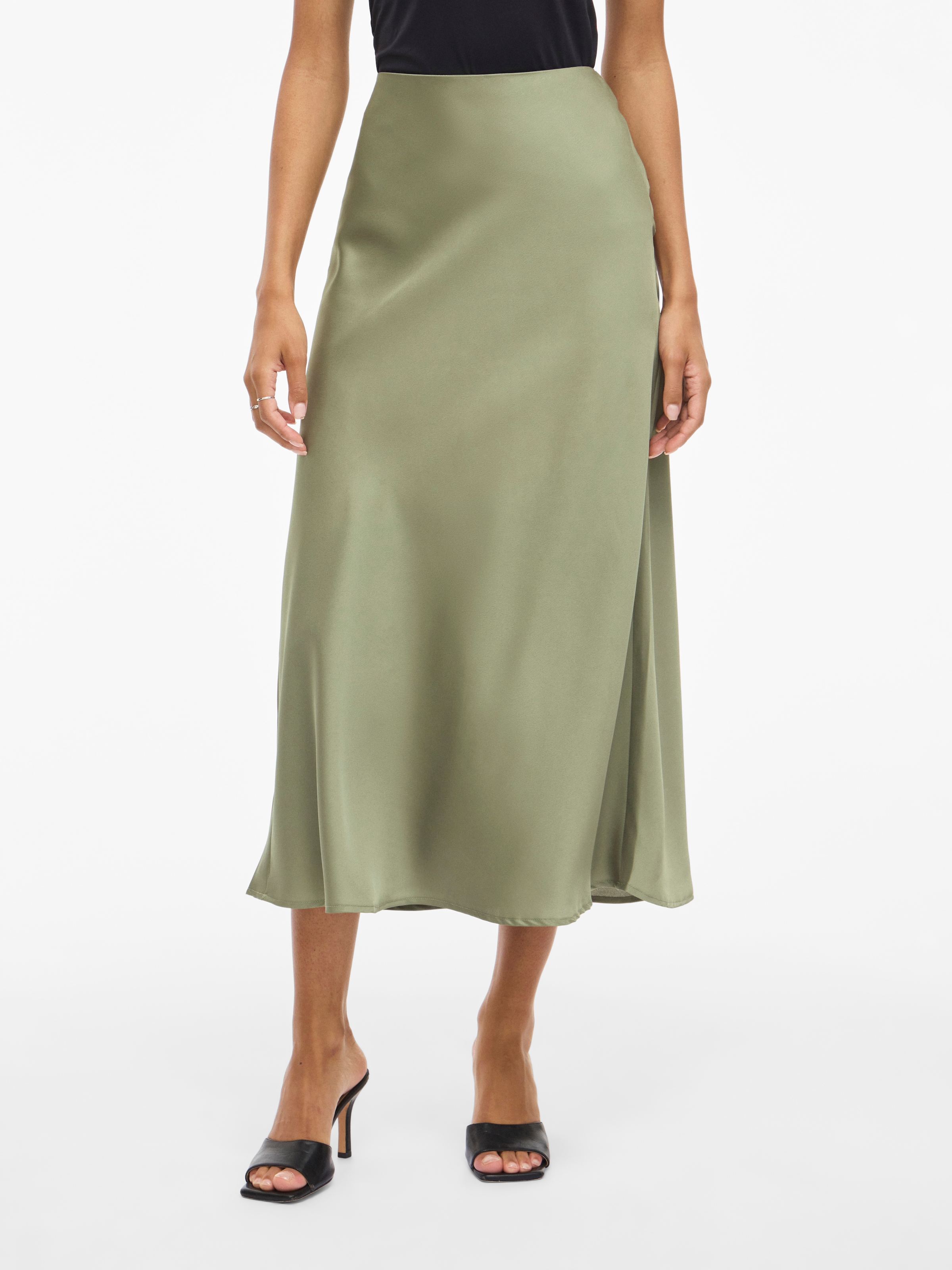 Image of Vila Maxirock "VIELLETTE HW LONG SKIRT - NOOS" Kunstfaser