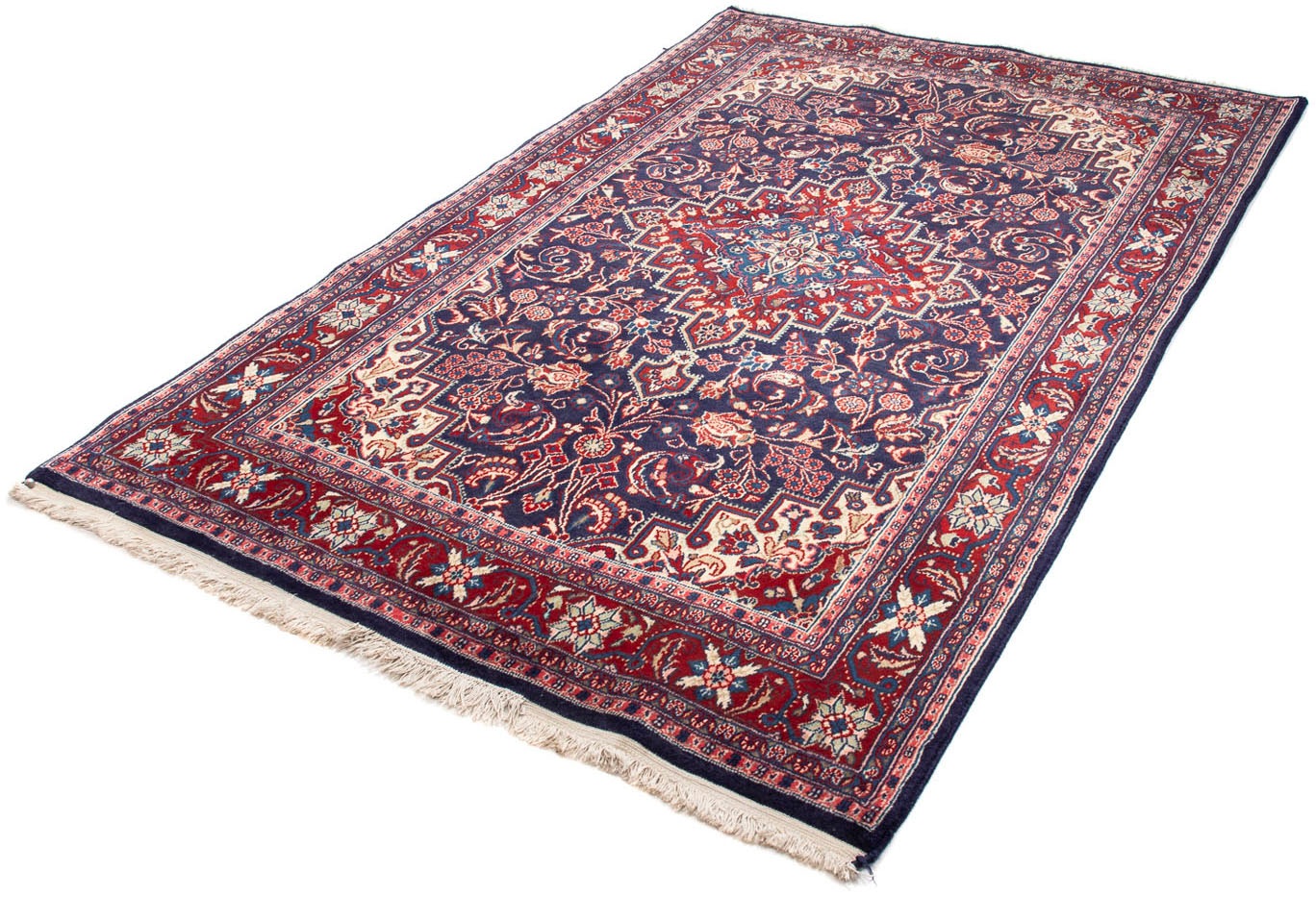 Image of morgenland Orientteppich »Perser - Nomadic - 211 x 132 cm - dunkelblau«, rechteckig, 10 mm Höhe, Wohnzimmer, Handgeknüpft, Einzelstück mit Zertifikat bei Ackermann Versand Schweiz