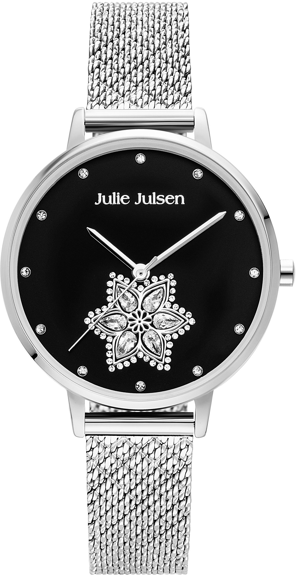 Image of Julie Julsen Quarzuhr »Drop Flower Silver Shiny Black, JJW1174SME« bei Ackermann Versand Schweiz