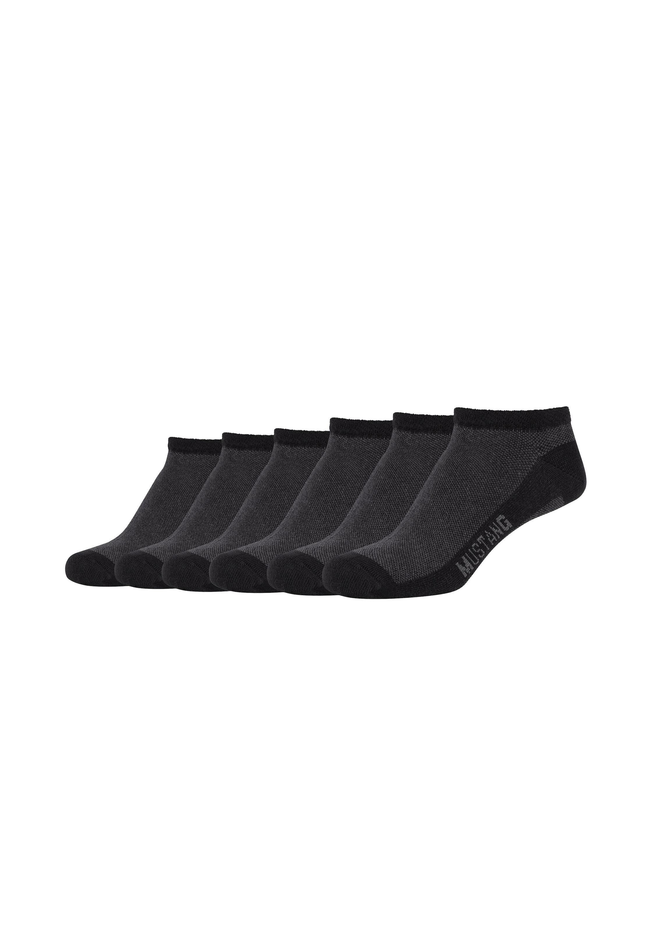 MUSTANG Chaussettes courtes »casual« 6 Couple tlg. mit elastischem Komfortbund