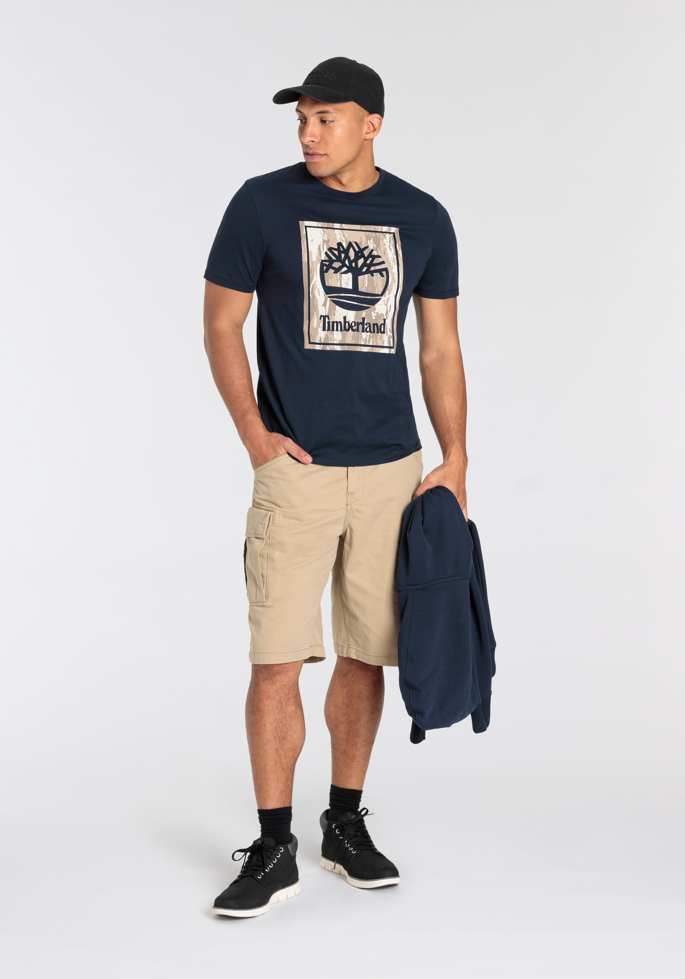 Timberland T-Shirt »STACK LOGO Camo Short Sleeve Tee«, in grossen Grössen