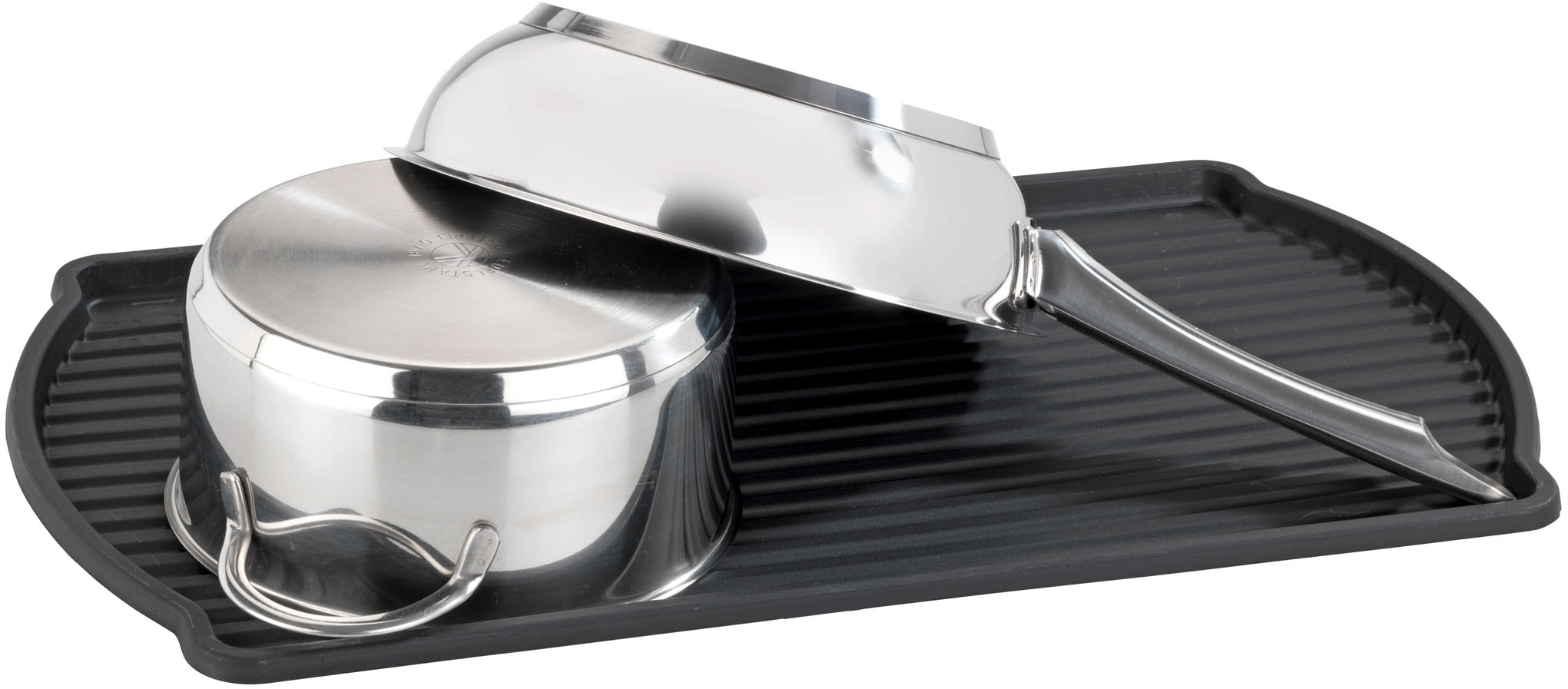 WENKO Trockenständer »Modell Basic« Abtropfgestell für Geschirr mit Besteckkorb, Metall/Kunststoff