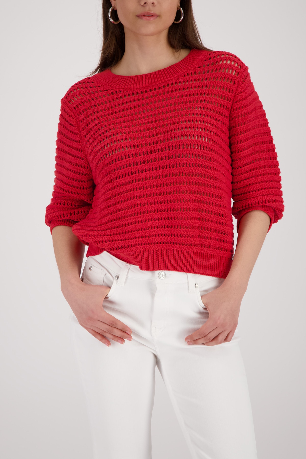 Image of Monari Ajourpullover "Pullover Basic Ajour" Regular fit mit Ajour-Strick