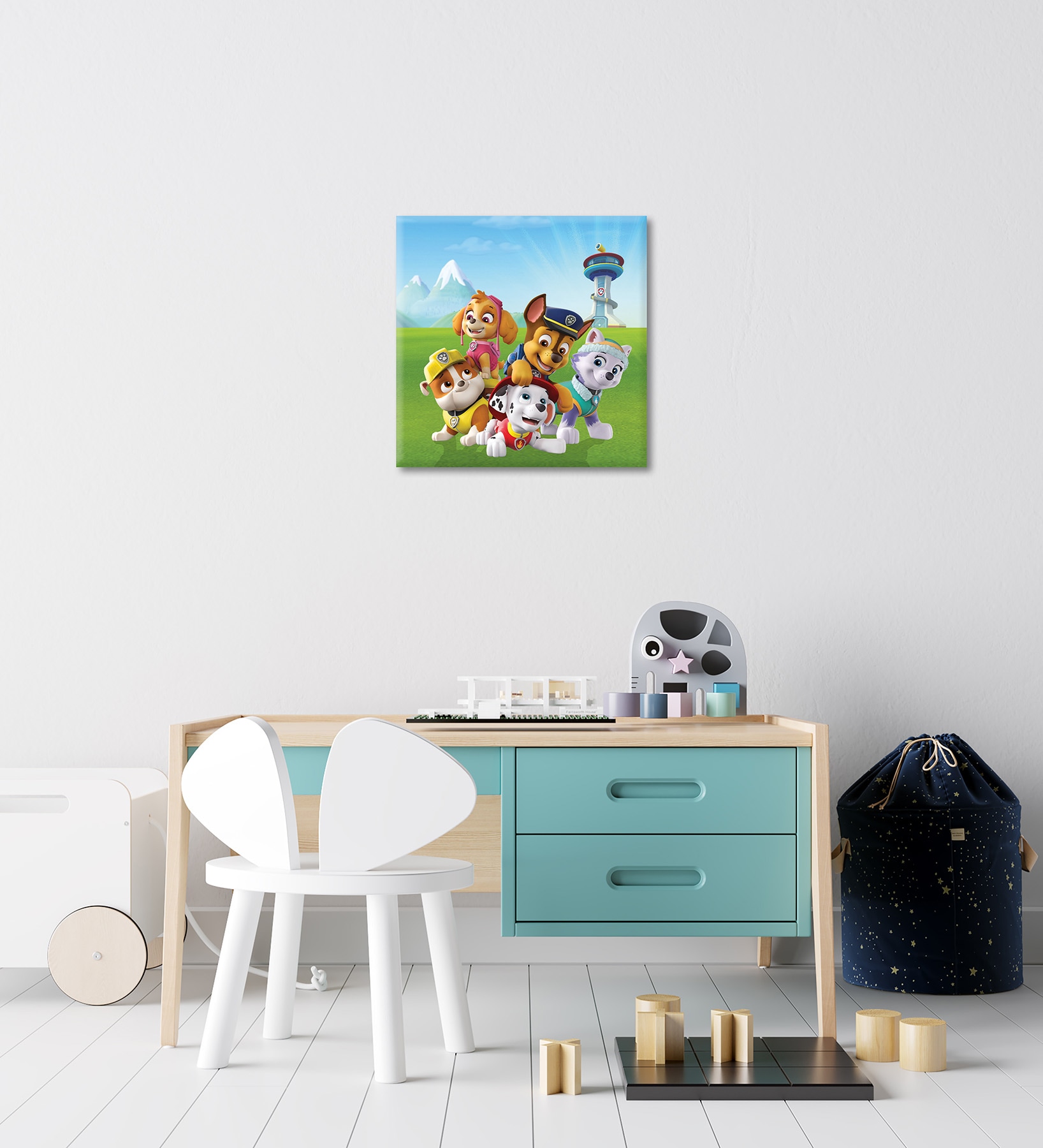 Bönninghoff Leinwandbild »Wandbild PAW PATROL 35x35 cm – Leinwandbild Keilrahmen Deko modern« Filmfiguren 1 Stk. tlg. auf Keilrahmen gespannt