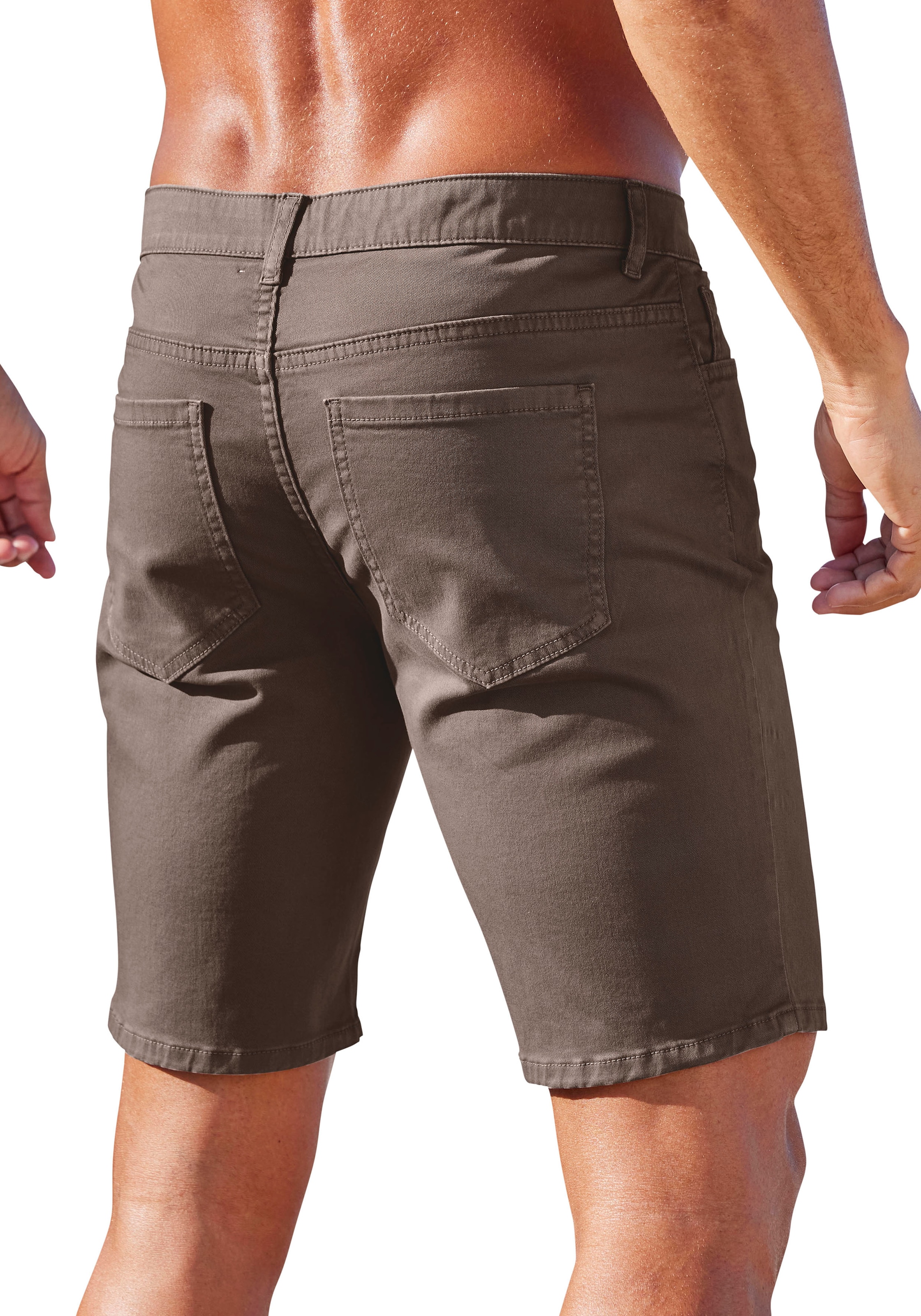 John Devin Chinoshorts »regular-fit«, 5-Pocket Chino-Shorts aus elastischer Baumwoll-Qualität