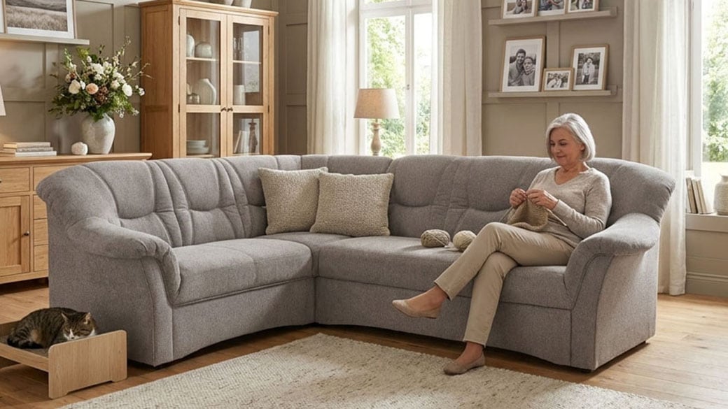GOODproduct Canapé d'angle »Langeland 232 x 146 cm, auch mit Schlaffunktion, mit Federkern, L-Form« Canapé d'angle Langeland en forme de L, avec ressorts ensachés pour un confort d'assise accru!