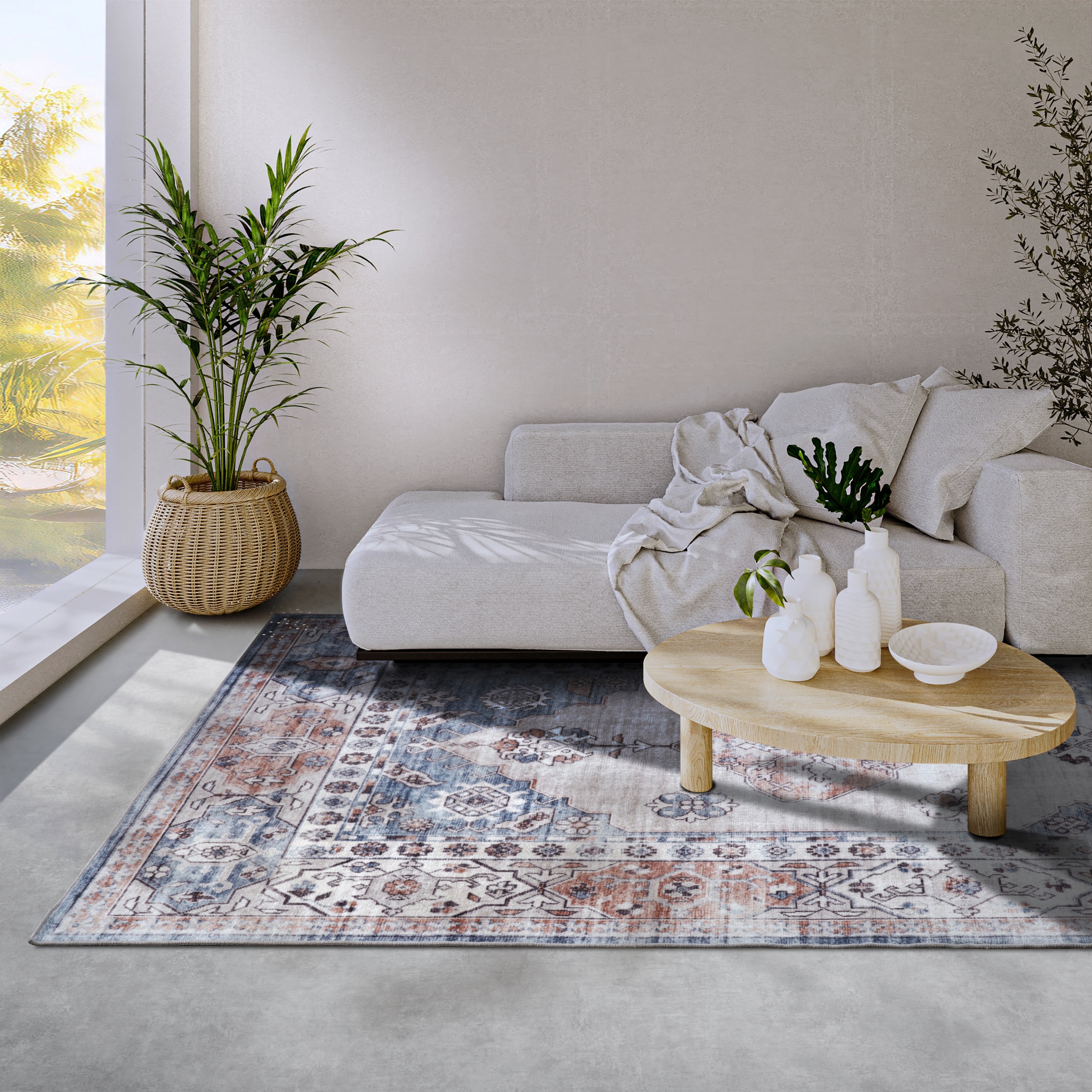 HANSE Home Teppich »Meridiem«, rechteckig, 5 mm Höhe, Kurzflor, Anti Rutsch, Orient, Vintage, Klassisch, Wohnzimmer, Flur