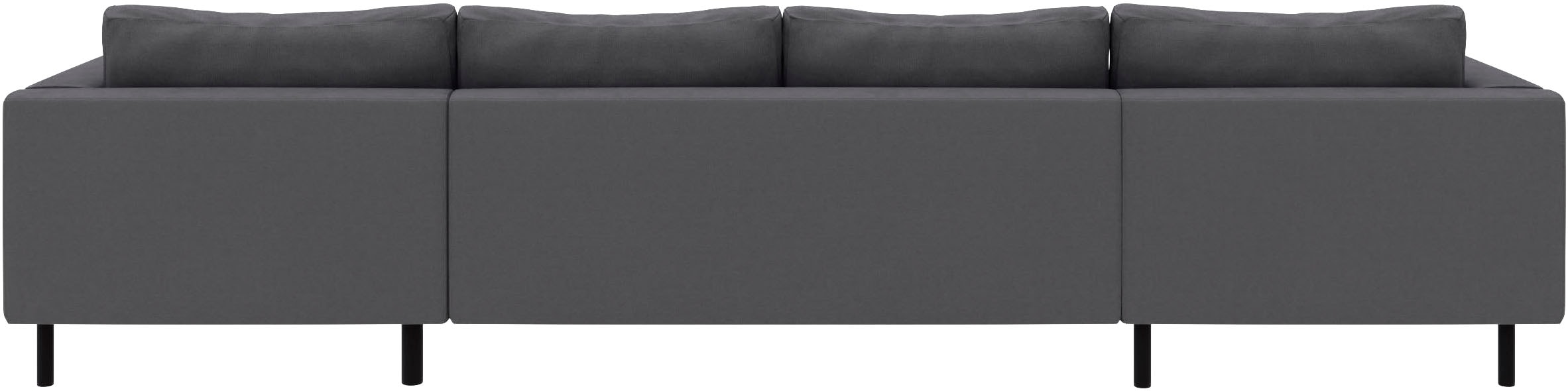 TRENDMANUFAKTUR Paysage de salon »Amazing II, wahlw. mit Schlaffunktion & Bettkasten, Fuss schwarz« Sofa in U-Form, in Cord, Struktur LEO o. Struktur LINO, Breite 305 cm