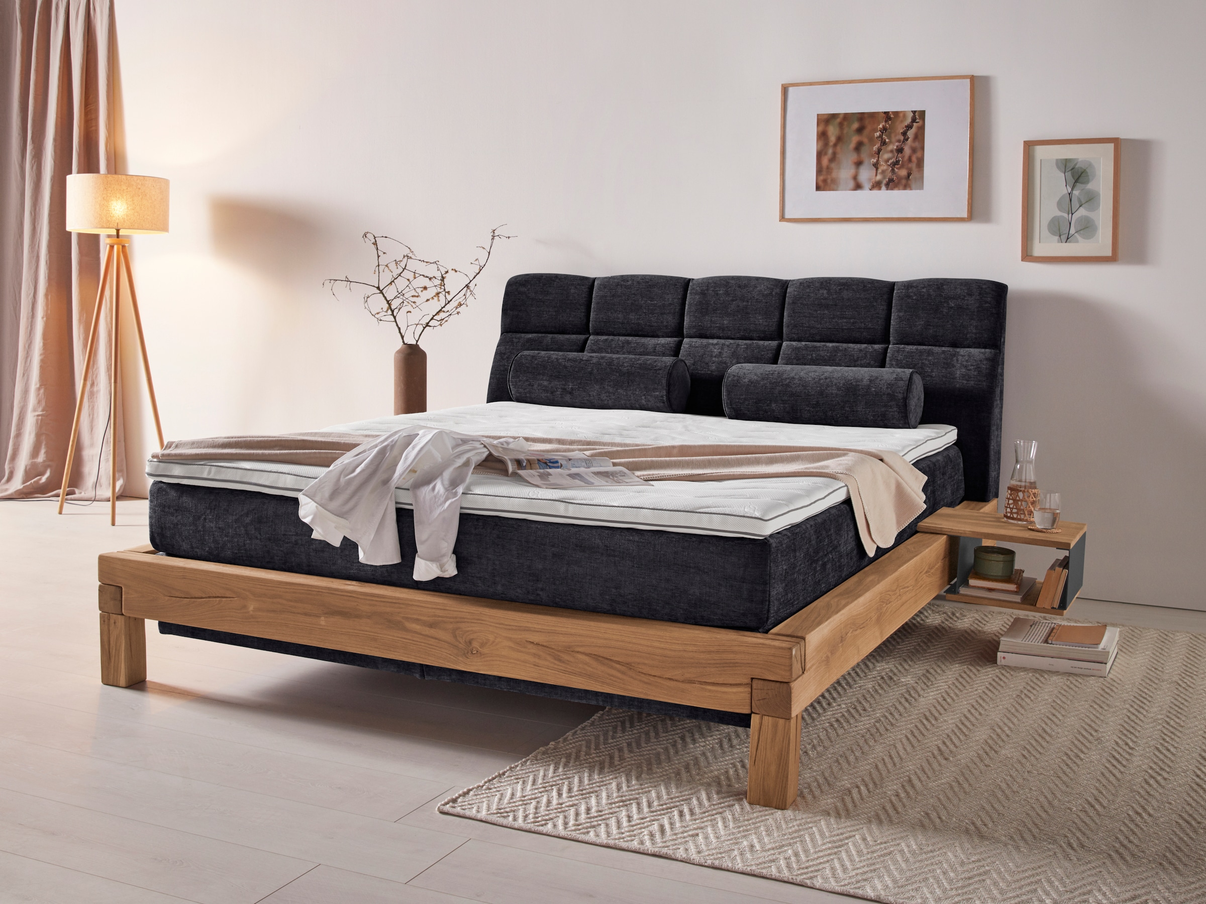 Image of Home affaire "VILLADS inkl. Taschenfederkernmatratze H2-H4 und Topper" Inside-Boxspring, recycelte Bezugsstoffe, Liegefläche 180x200 cm