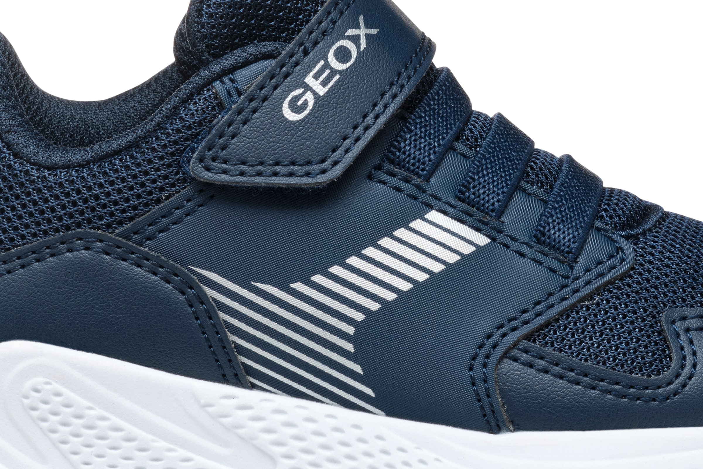 Geox Sneakers »J SPRINTYE BOY«  , Freizeitschuh, Klettschuh mit elastischen Schnürsenkeln