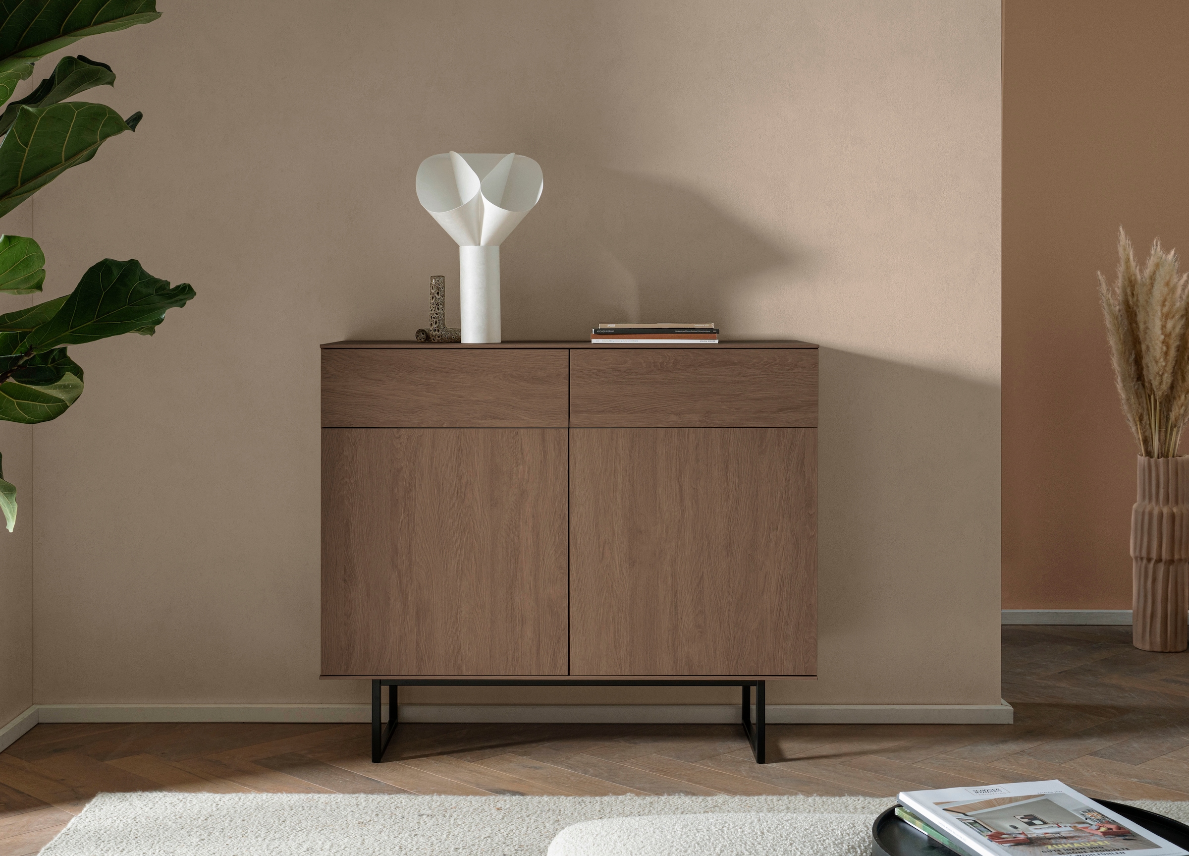 Image of Home affaire Sideboard "Lund, moderner Schrank, Kommode mit Kufengestell" optisch dünner Oberboden, hochwertige Optik, ausreichend Stauraum