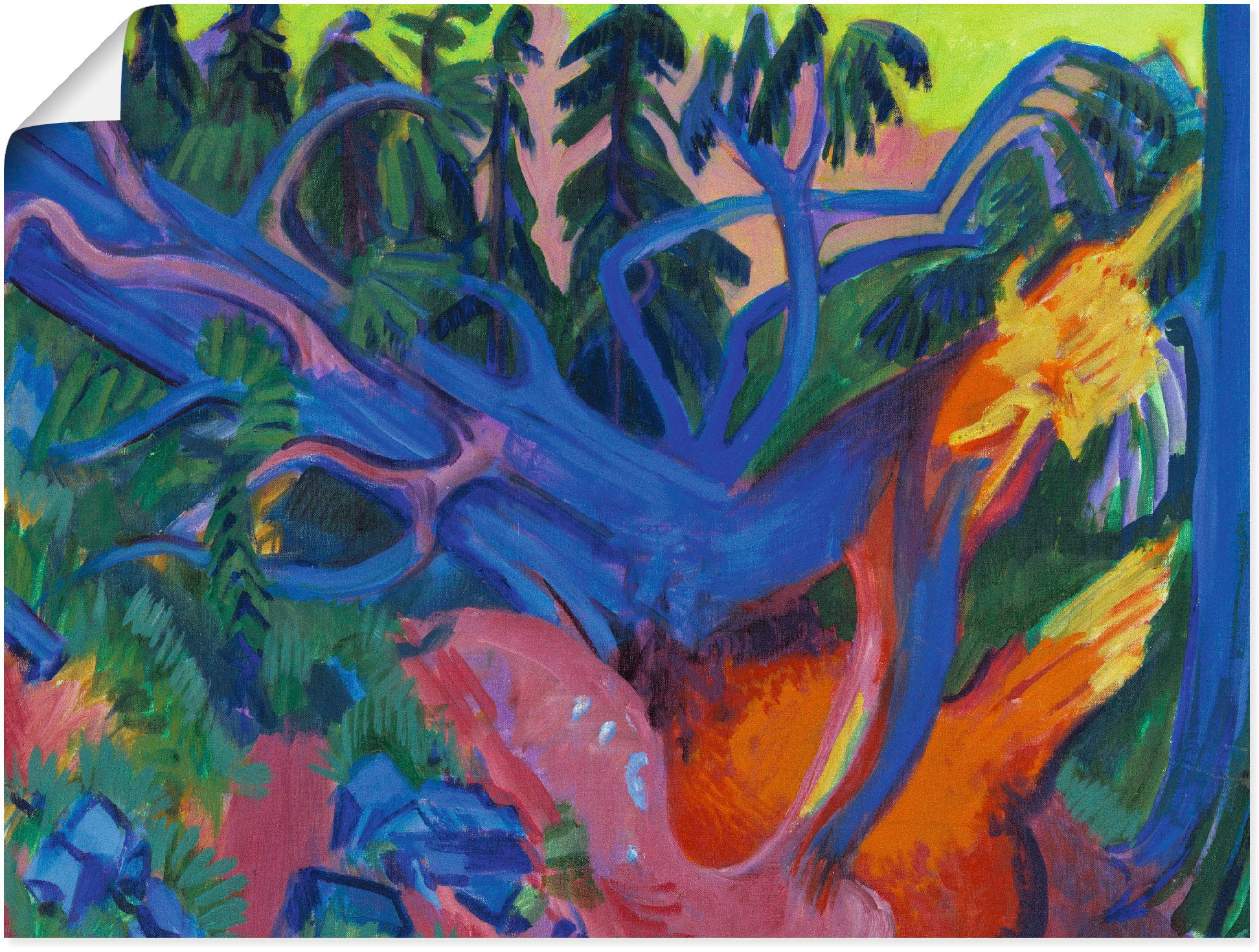 Image of Artland Wandbild »Entwurzelter Baum. Um 1923«, Bäume, (1 St.), in vielen Grössen & Produktarten -Leinwandbild, Poster, Wandaufkleber / Wandtattoo auch für Badezimmer geeignet bei Ackermann Versand Schweiz