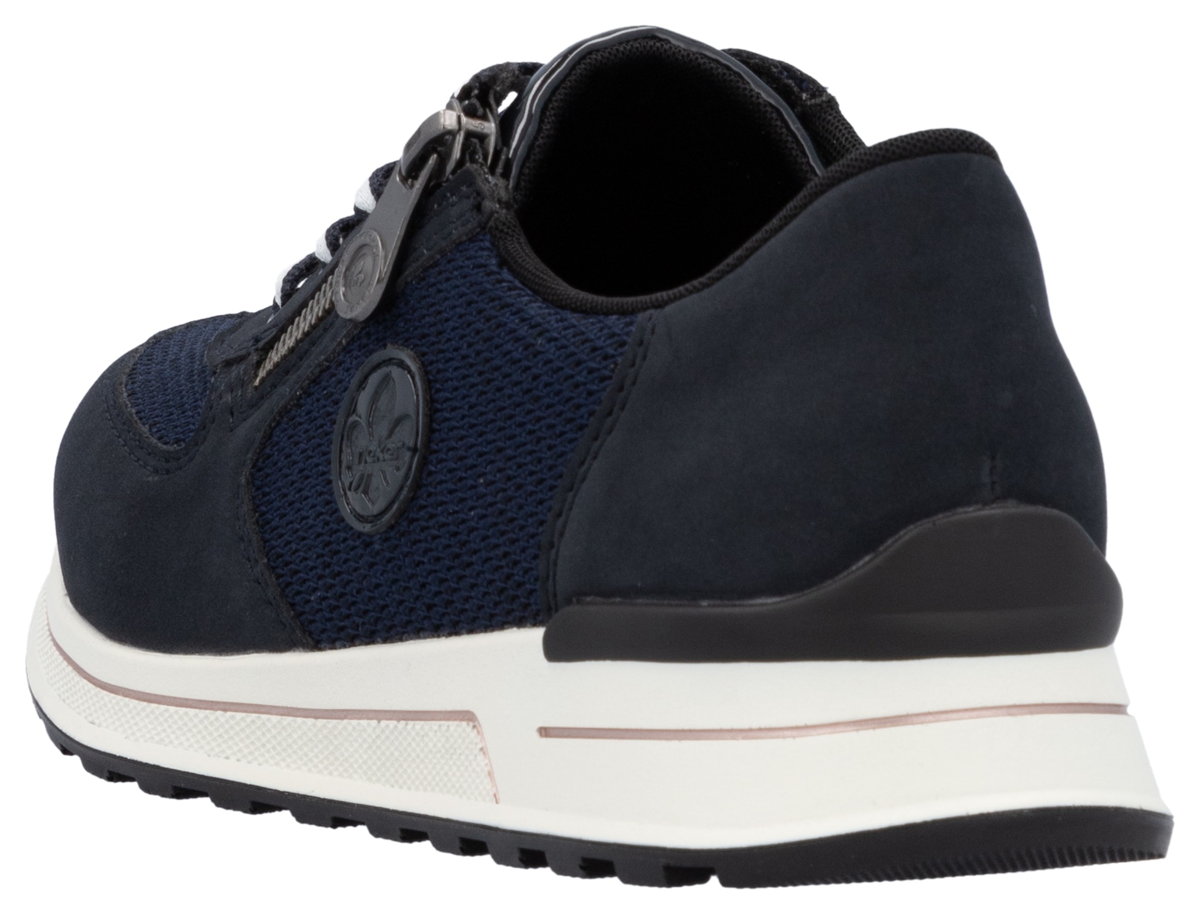 Rieker Sneaker  , Freizeitschuh, Halbschuh, Schnürschuh im Materialmix