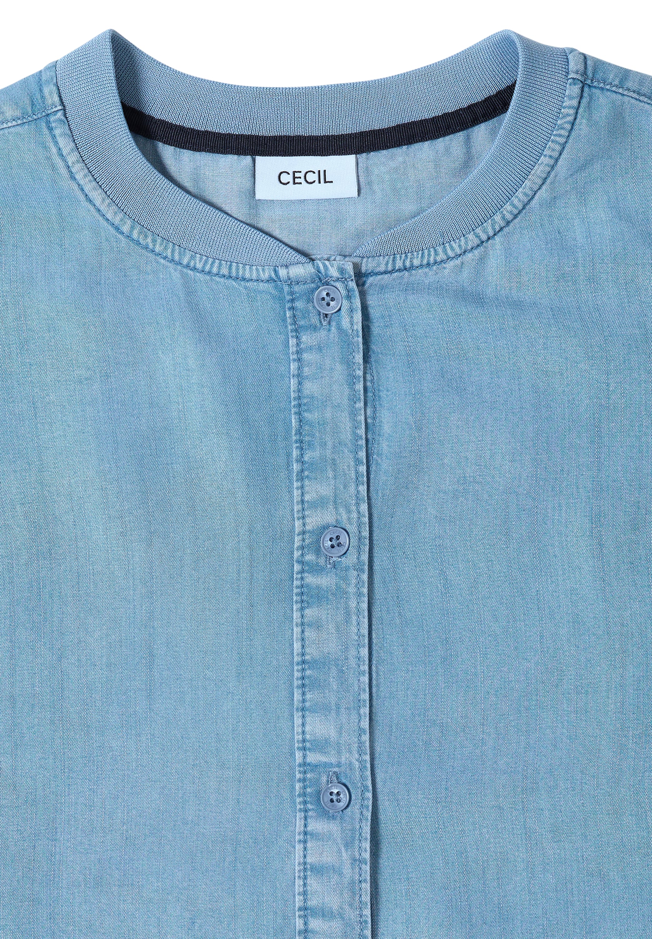 Cecil Top chemisier cordons latéraux, qualité lyocell, aspect blouson