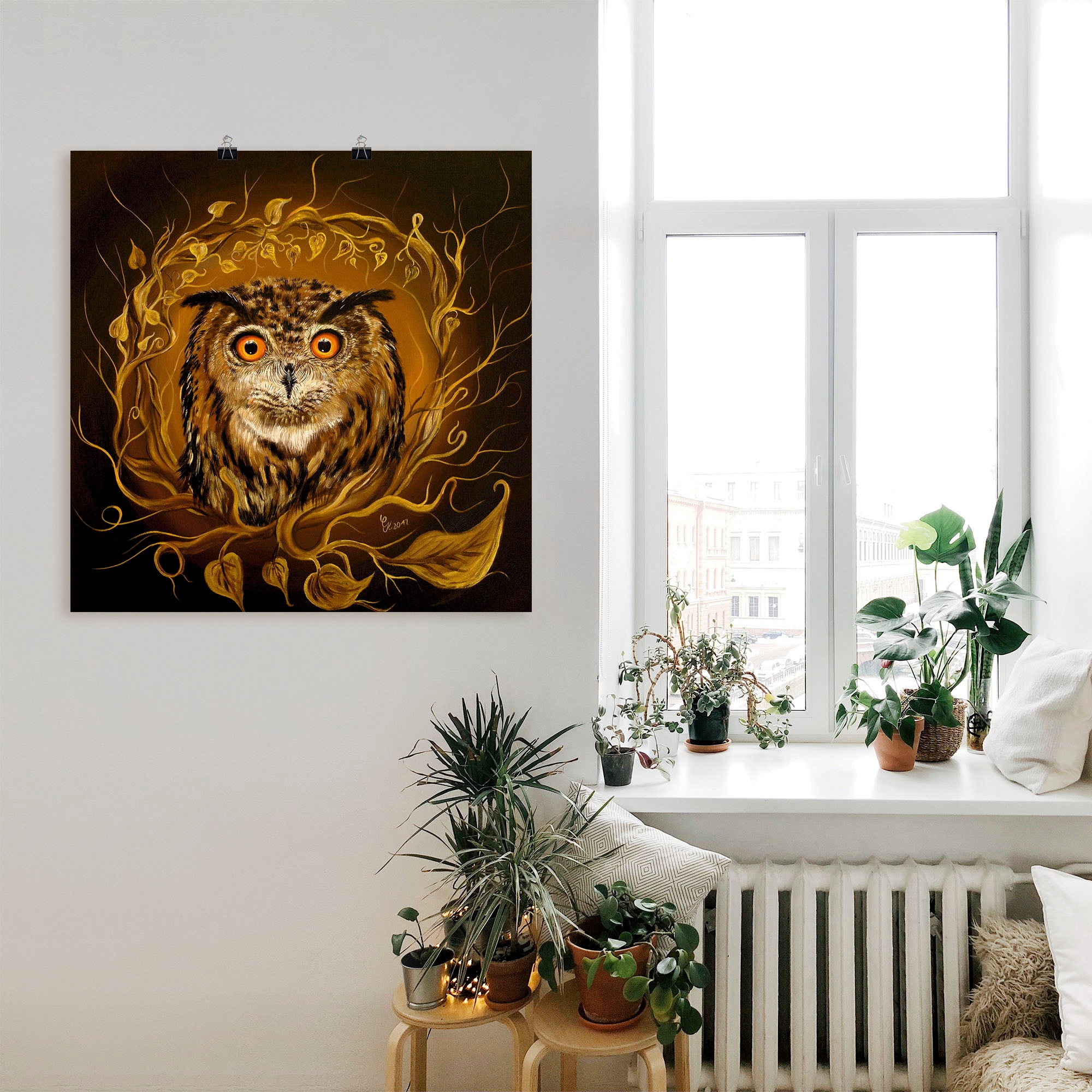 Artland Poster »Eule des Friedens« Vögel 1 Stk. tlg. ohne Rahmen