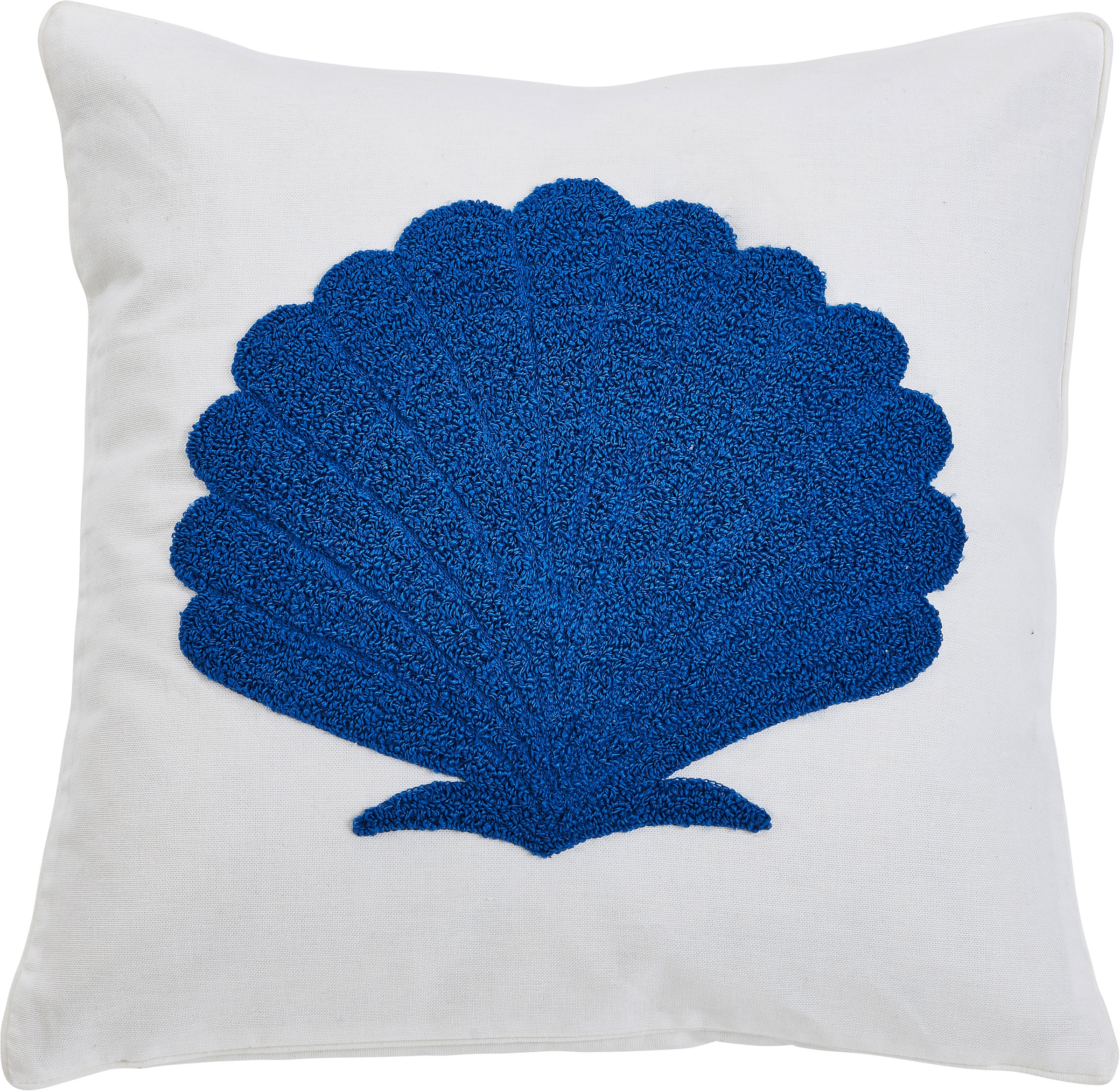 Image of done. Dekokissen "Blue Sea Shell" Kissenhülle in 3-D Optik durch Motiv aus Frottierschlingengewebe