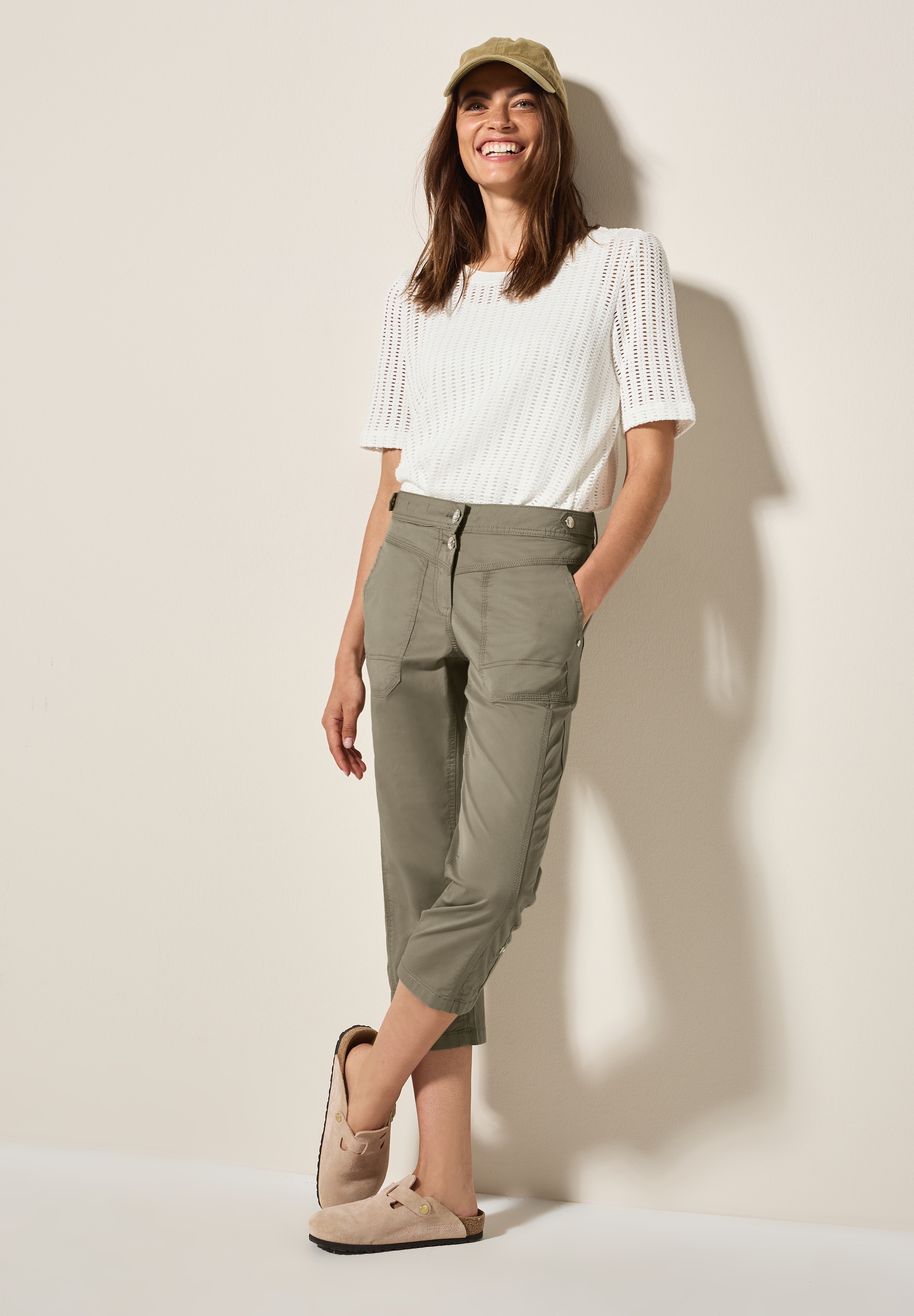 Cecil Caprihose »Style New York«, mit Knopfdetails am Bund