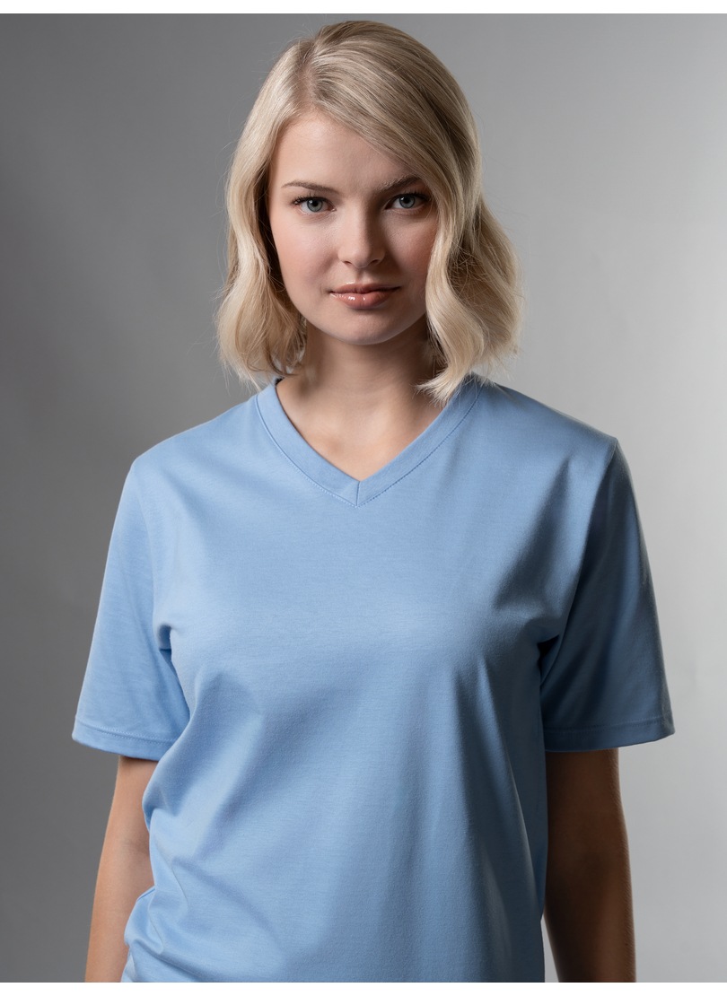 Trigema T-Shirt »TRIGEMA V-Shirt DELUXE Baumwolle«, (1 tlg.)