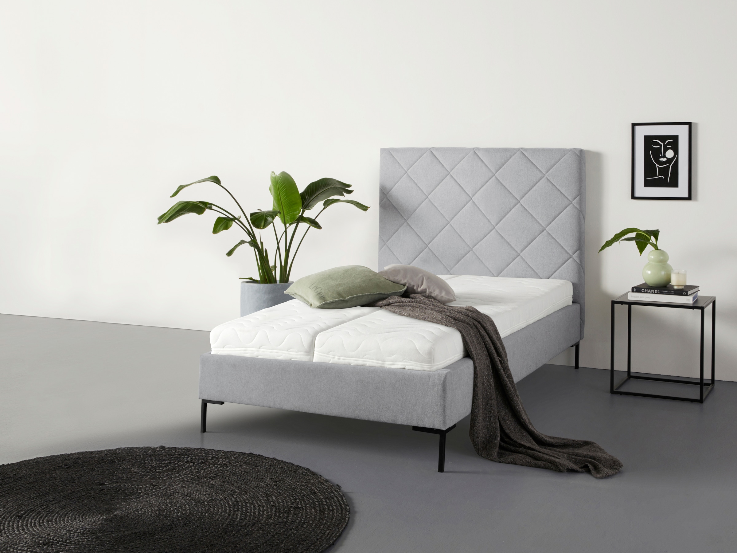 Home affaire Polsterbett »Charlott« Modernes Polsterbett mit oder ohne Lattenrost