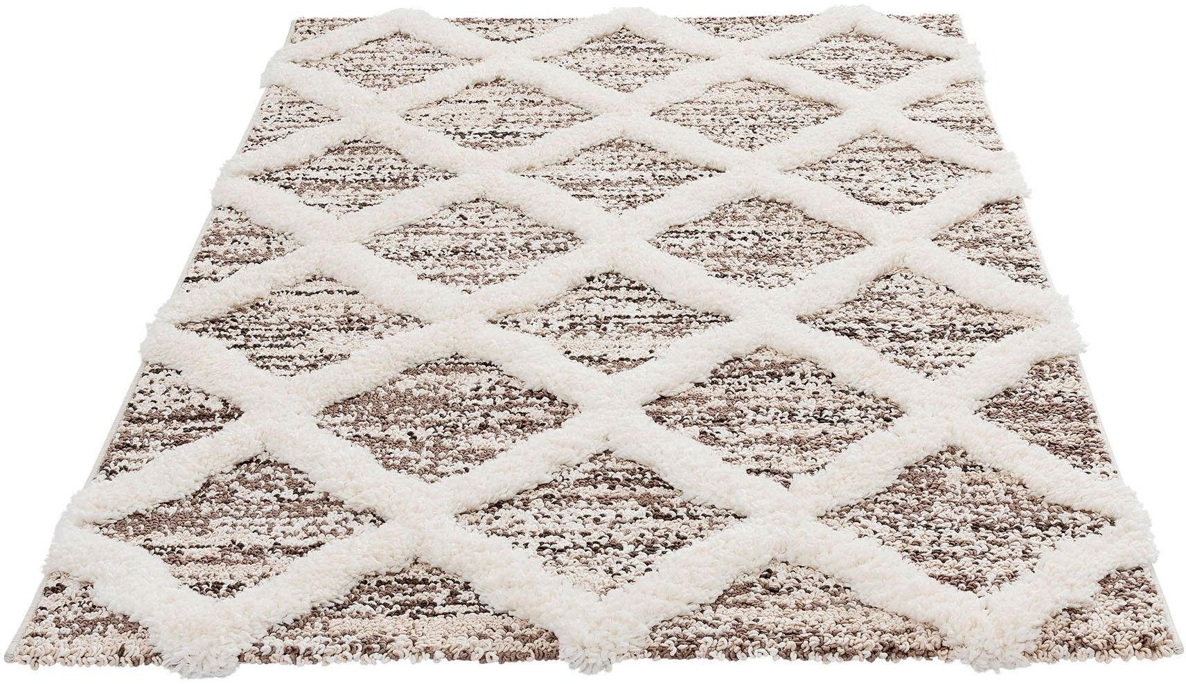 Image of Sehrazat Hochflor-Teppich »Bahama 8934«, rechteckig, 30 mm Höhe, Hoch-Tief-Struktur, Wohnzimmer bei Ackermann Versand Schweiz