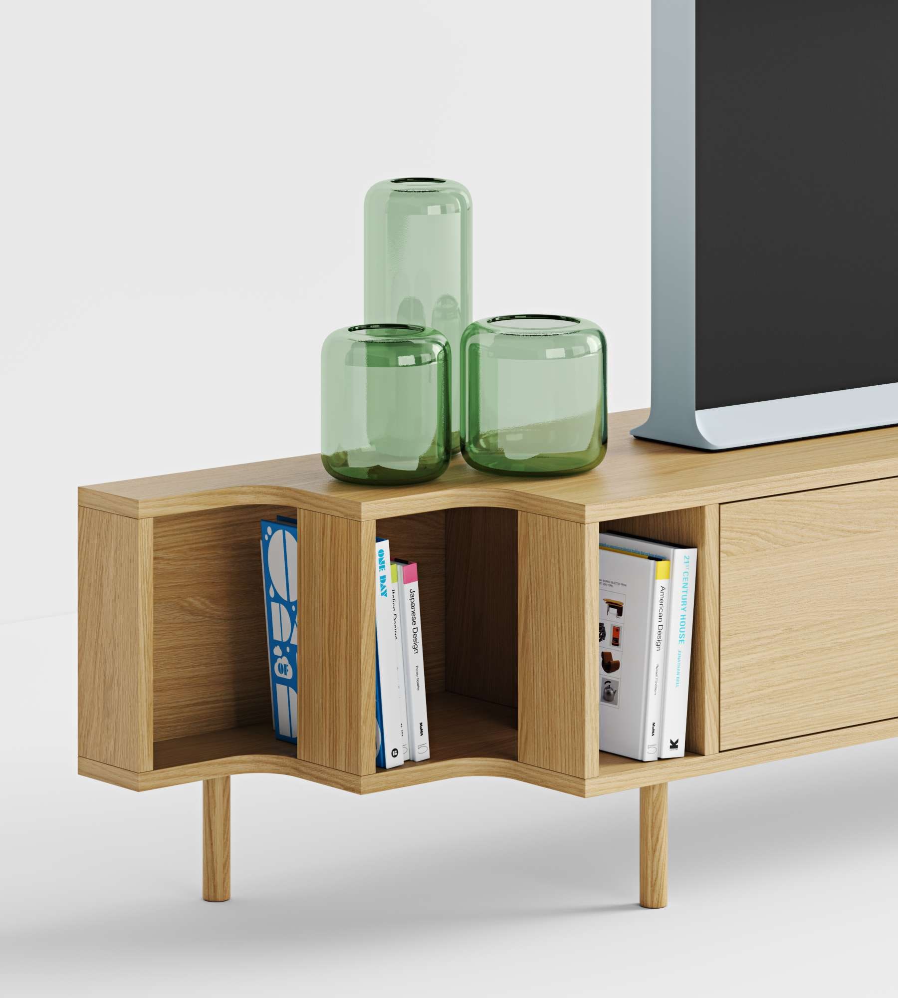 Woodman TV-Board »Shift«, mit Echtholzfurnier aus Eiche, Breite 189 cm, mit Push-to-Open, FSC®
