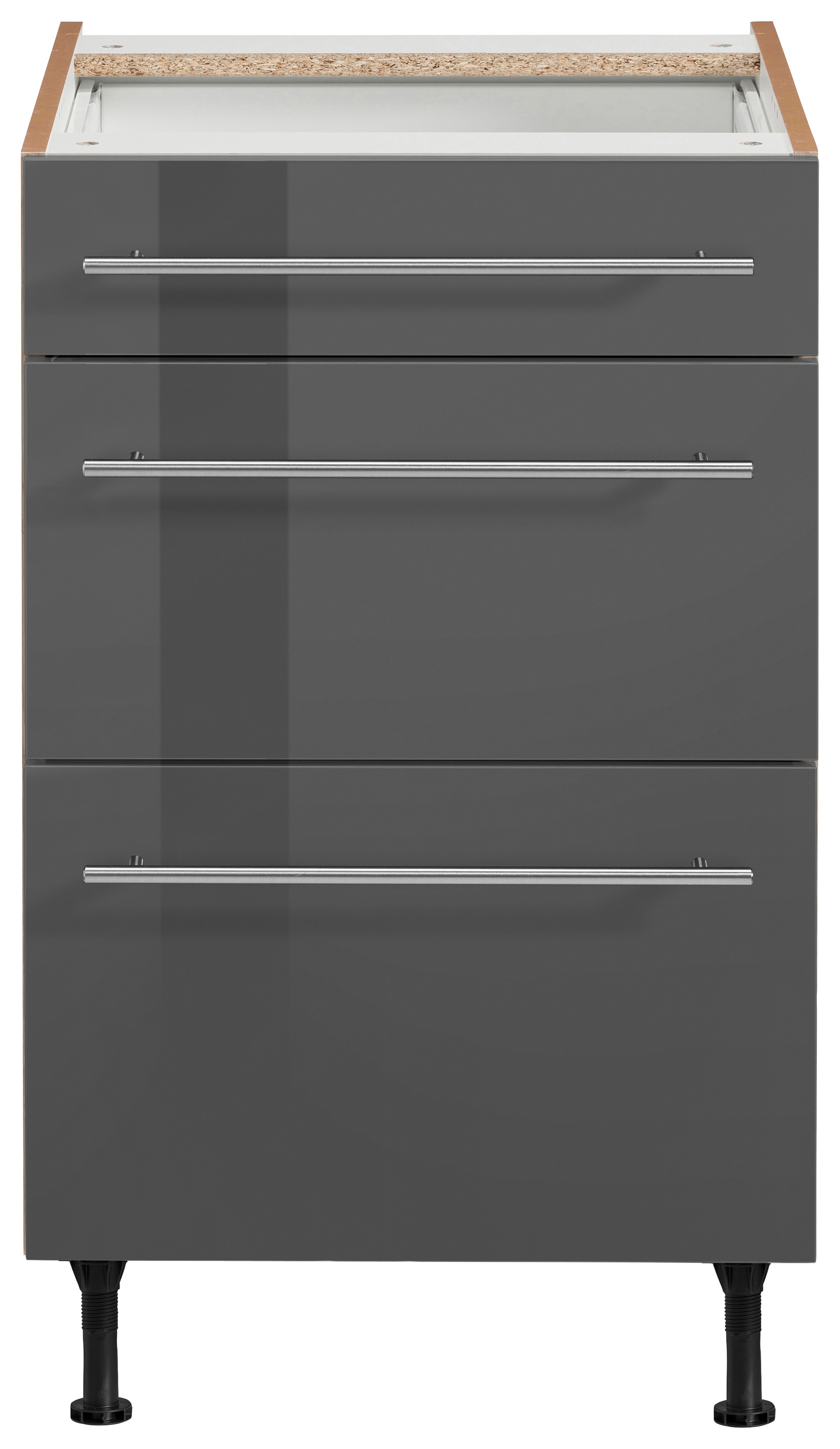OPTIFIT Unterschrank »Bern«, 50 cm breit, mit Schubkasten und 2 Auszügen, höhenverstellbare Füsse