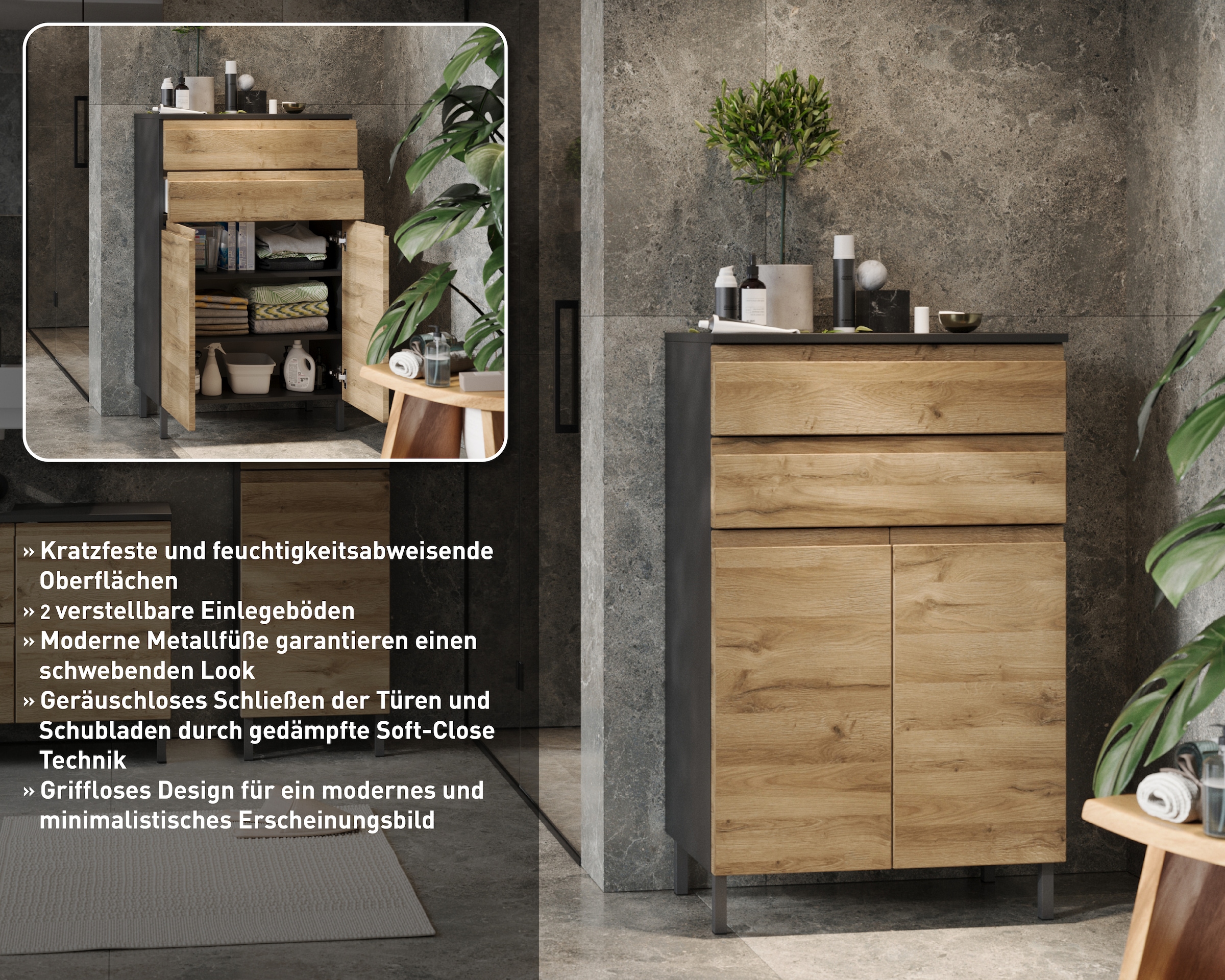 GERMANIA Commode »Scantic« avec look sans poignée