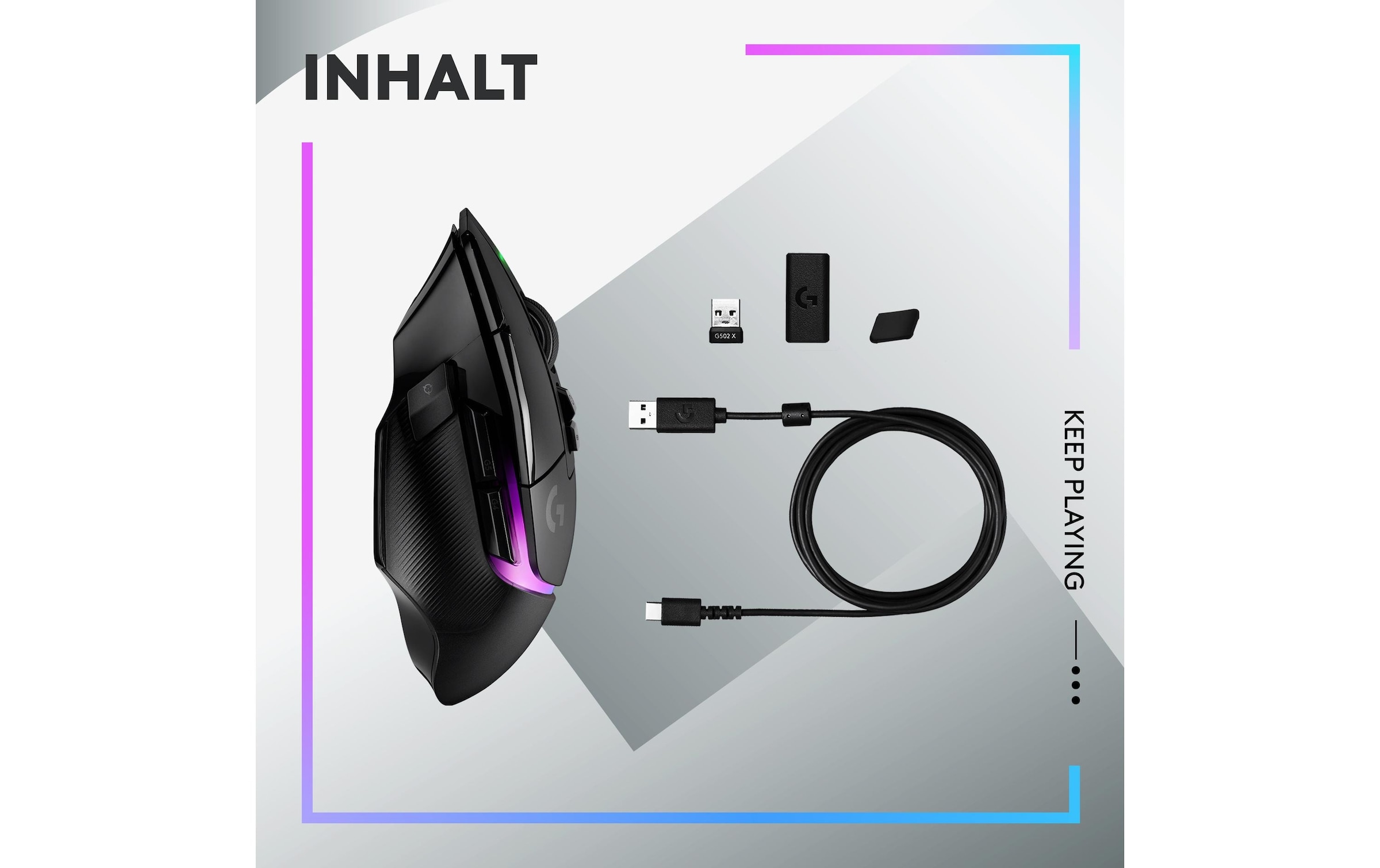 Logitech Gaming-Maus »G502 X Plus black«, kabellos-USB