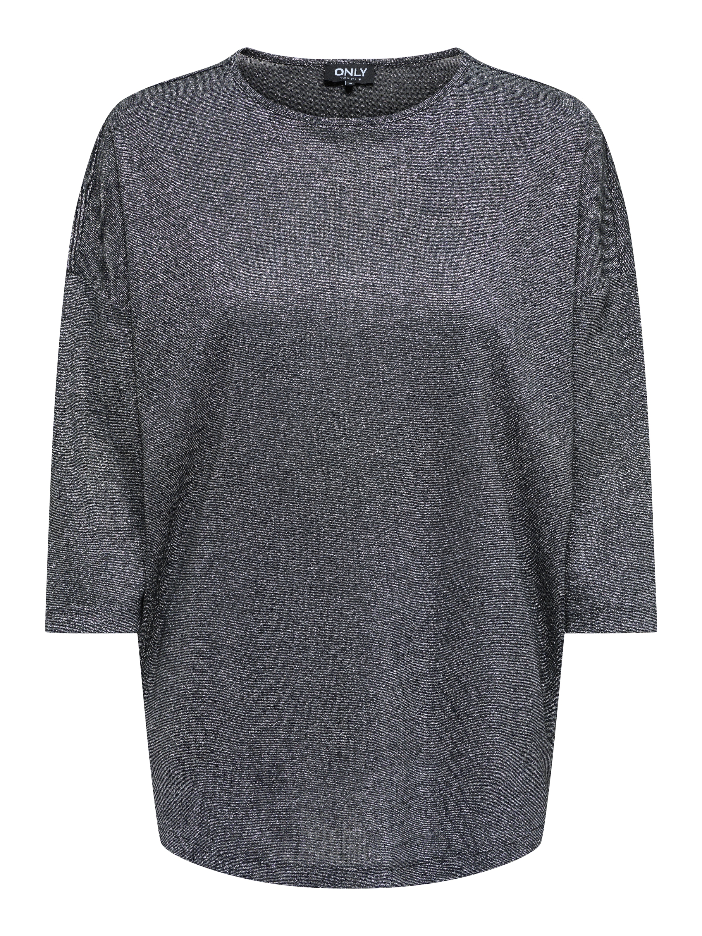 ONLY T-shirt à manches 3/4 »ONLSILVERY GLAMOUR LUREX 3/4 TOP JRS« mit Glitzer-Effekt