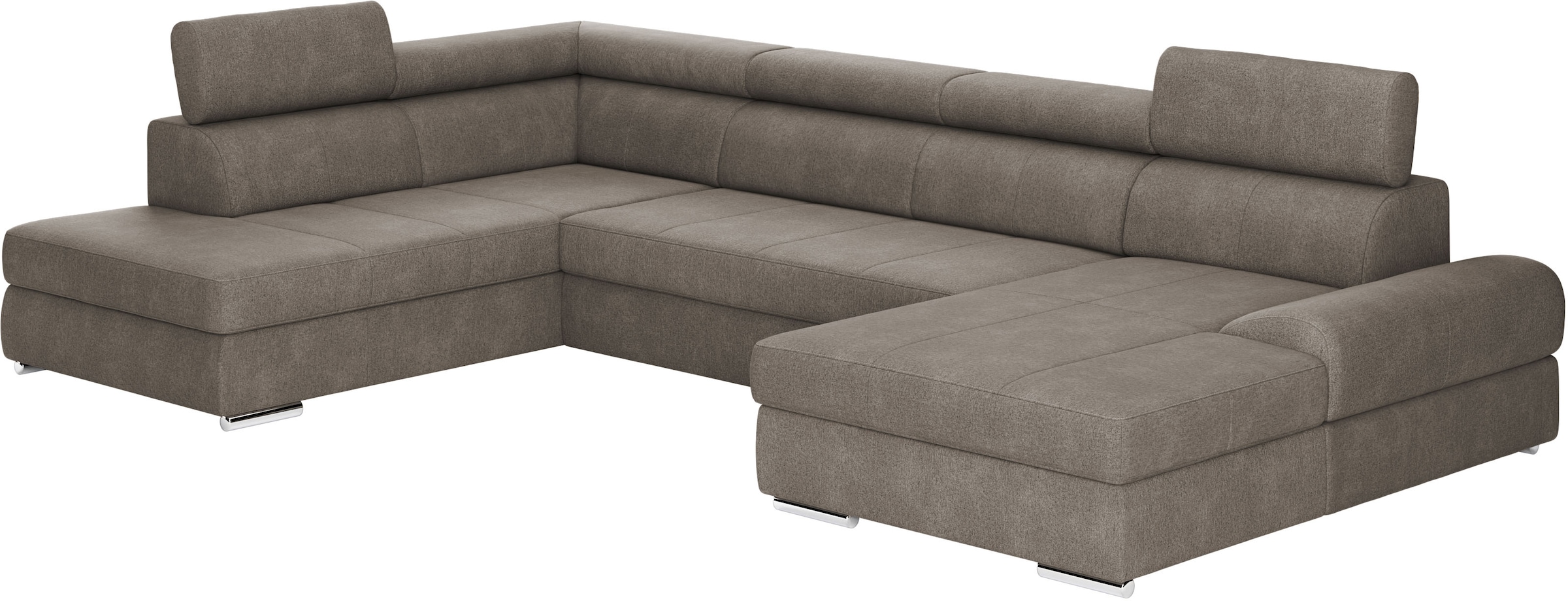 sit&more Wohnlandschaft »U-Form«, mit verstellbaren Kopfteilen, wahlweise mit Bettfunktion